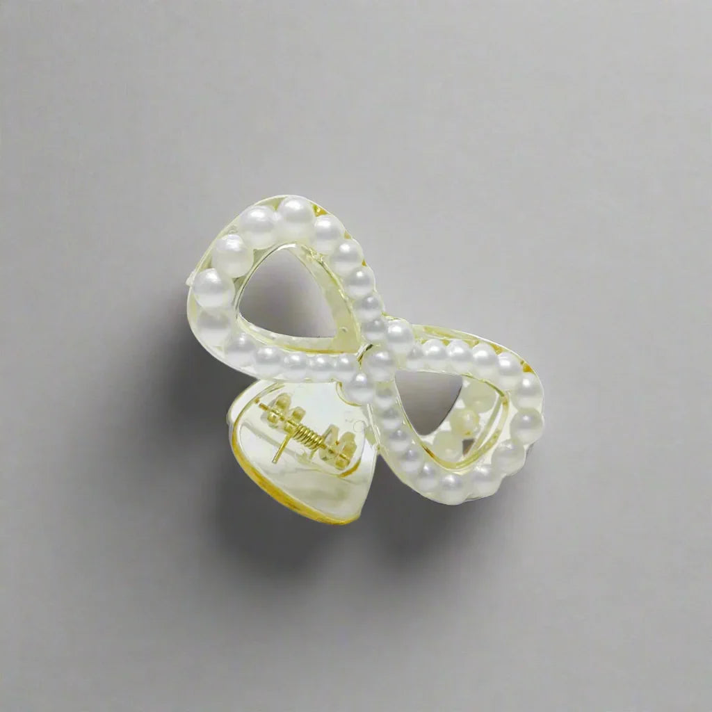 Unique Pearl Design Hair Claw Clips - 3 Pcs (KT-112)