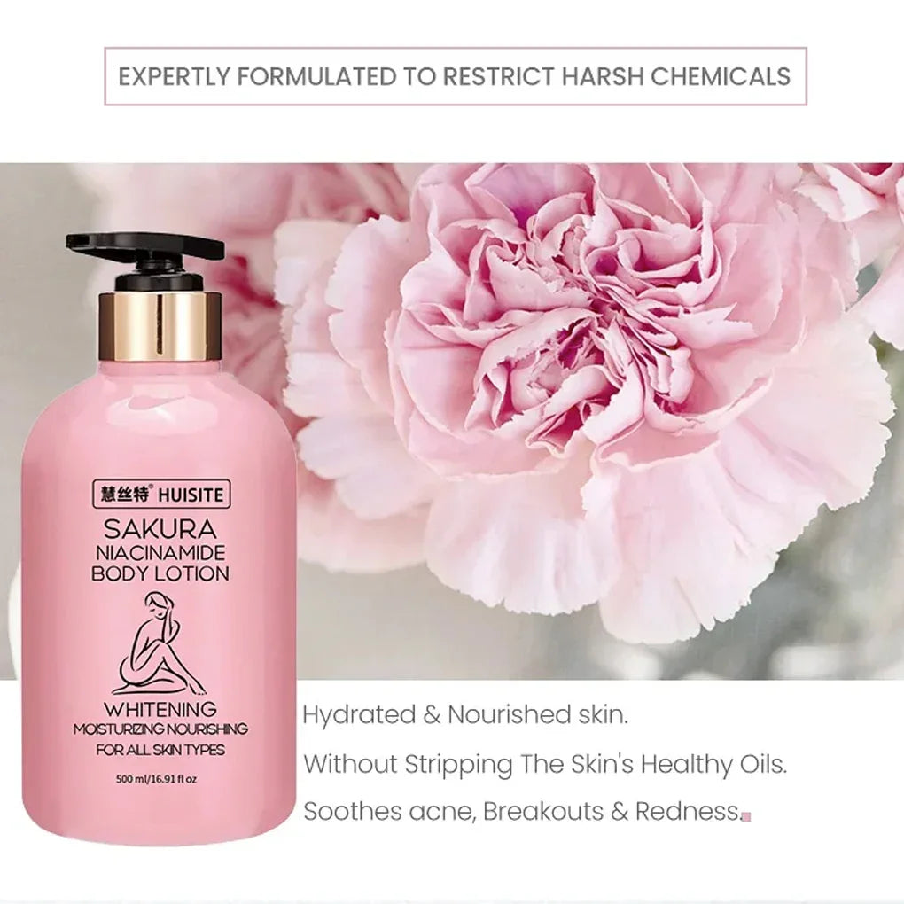 HUISITE Sakura Niacinamide Body Lotion - 500ml