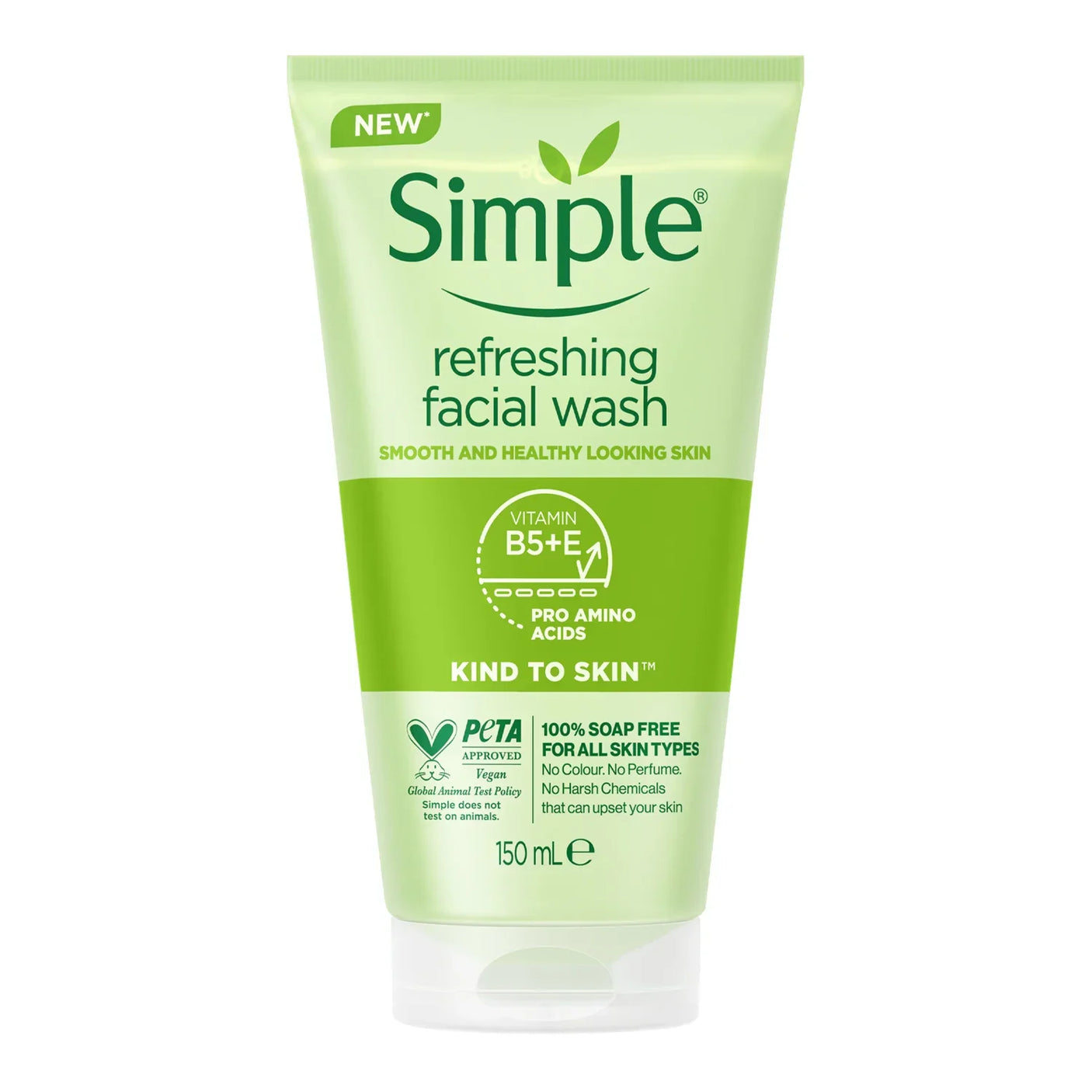 Simple Refreshing Facial Wash Kind To Skin - 150ml