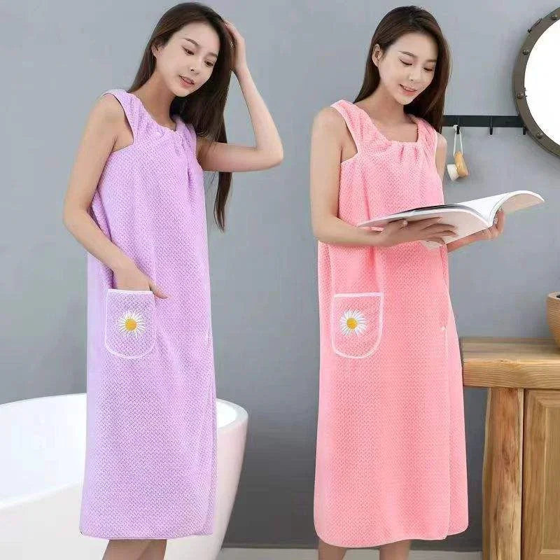Sleeveless Quick-Dry Wearable Bath Towel