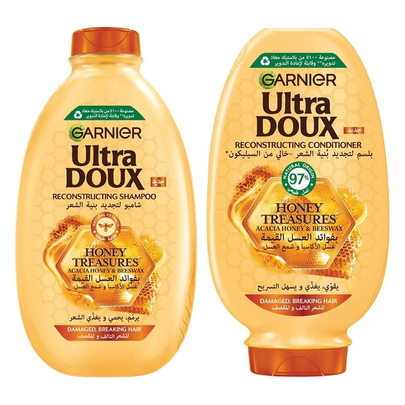 Garnier Ultra Doux Honey Treasures Shampoo + Conditioner - 400ml+360ml