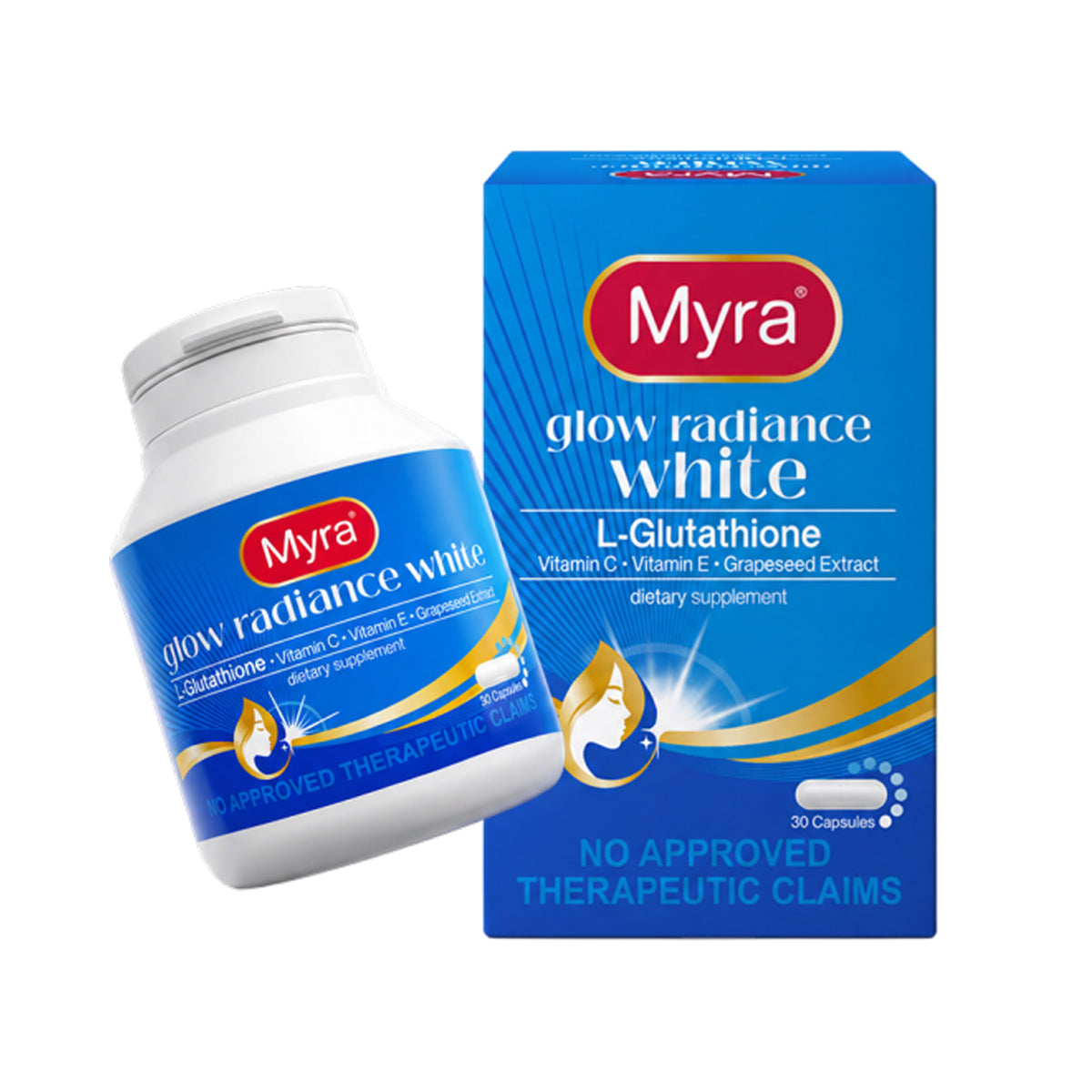 Myra Glow Radiance White Caps - 30's