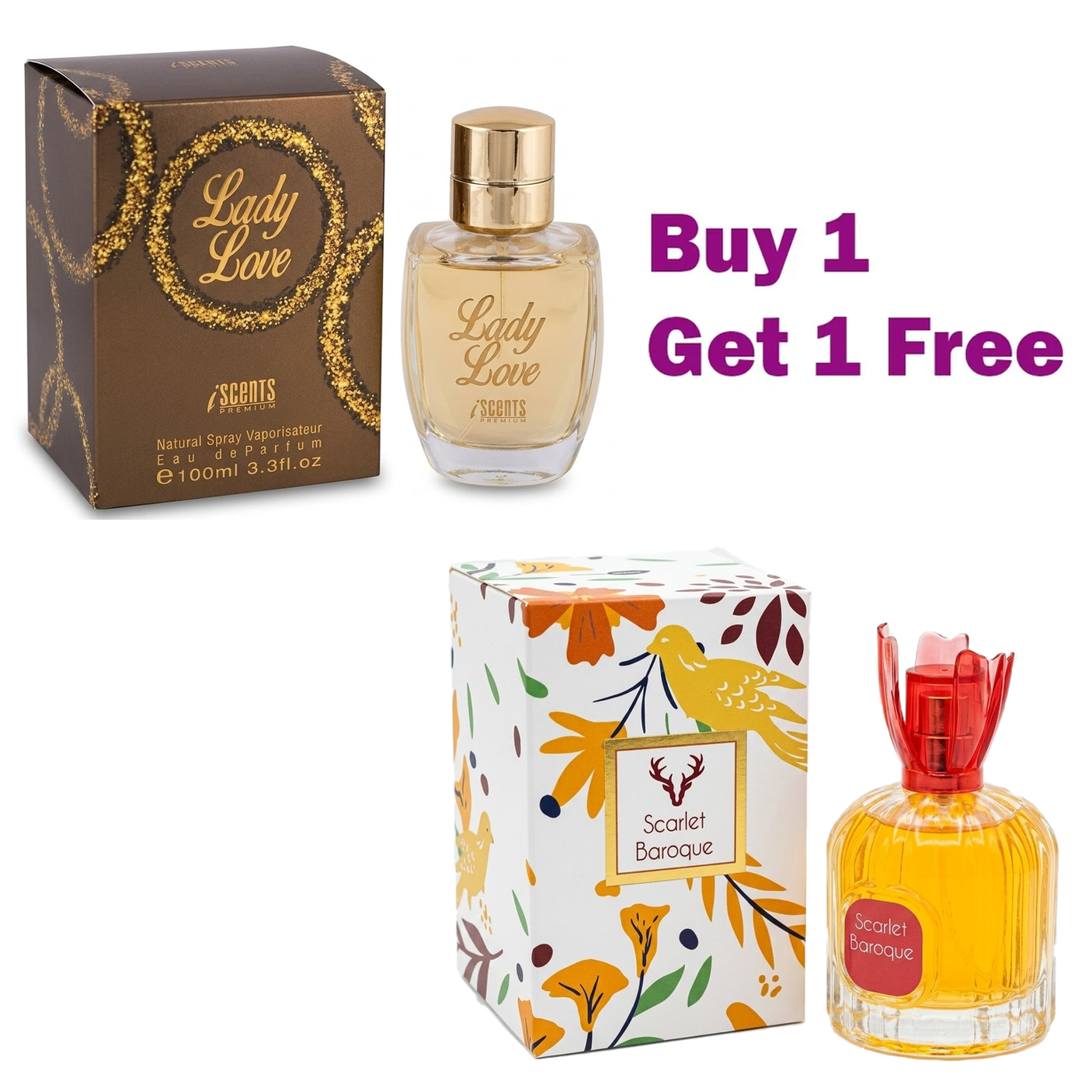 Lady Love + Scarlet Baroque Perfumes 1+1 PR-100