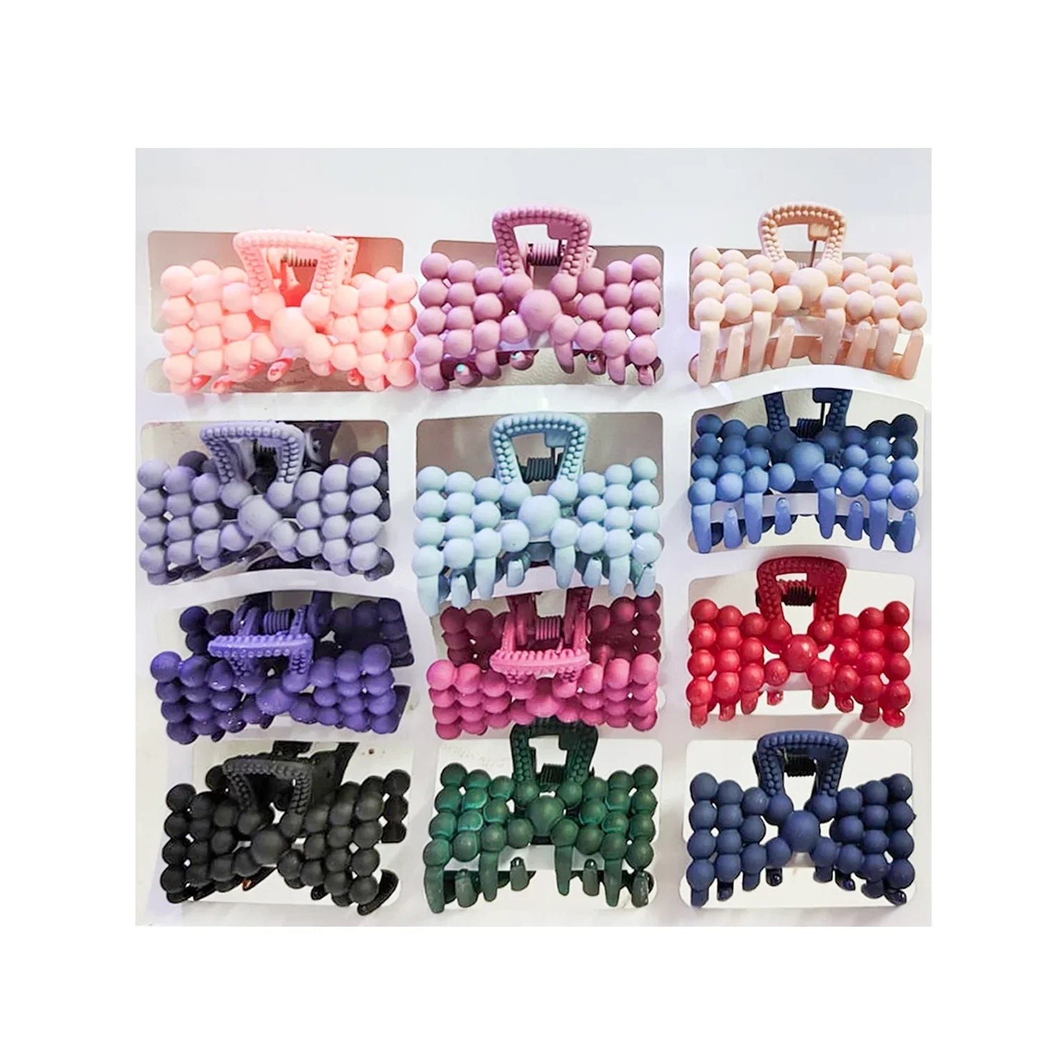 Unique Design Hair Claw Clips - 12 Pcs (C129)