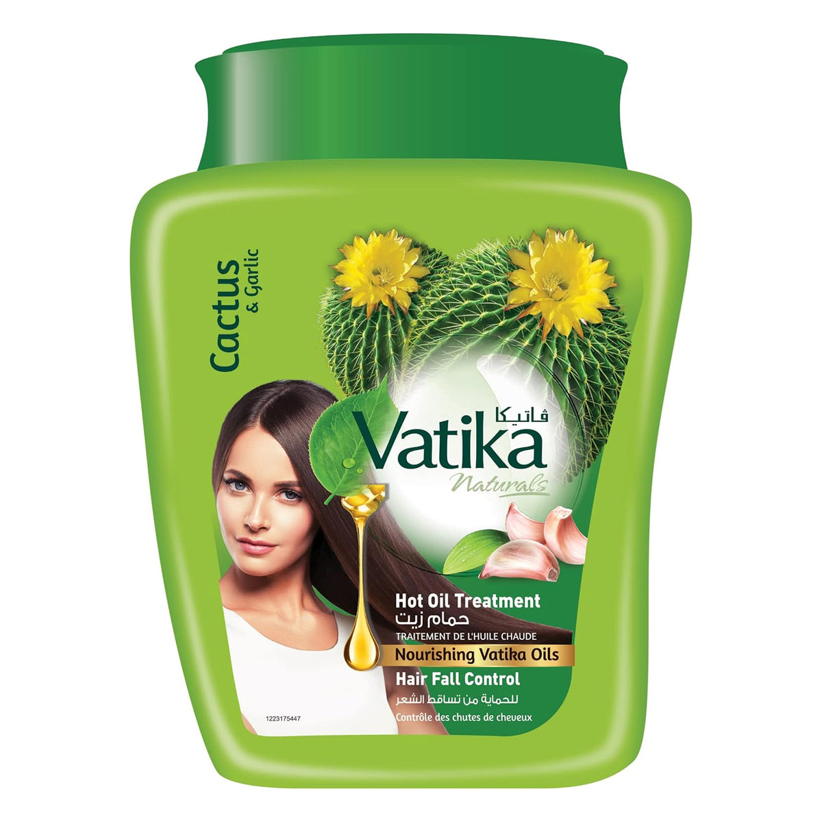 Vatika Cactus & Garlic Hot Oil Treatment For Hair Fall Control - 500g