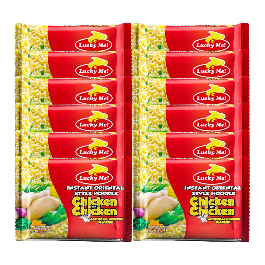 Lucky Me Instant Noodles Chicken Flavour 55g Pack of 6 (1+1) Offer