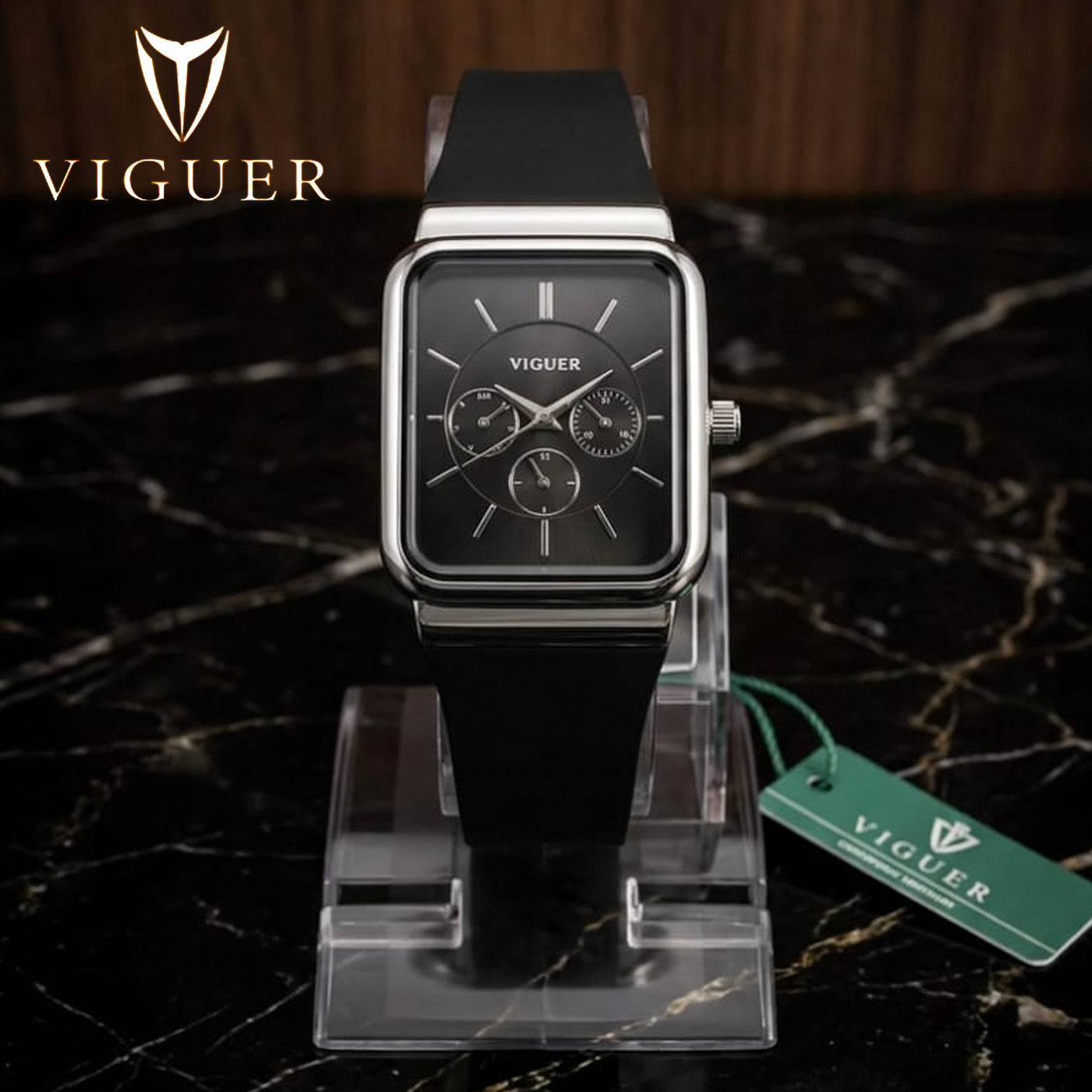 ساعة يد نسائية تناظرية مقاومة للماء من VIGUER - V1204L