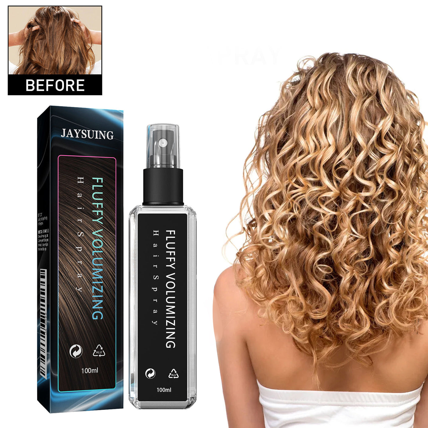 Jaysuing Fluffy Volumizing Hair Spray - 100ml
