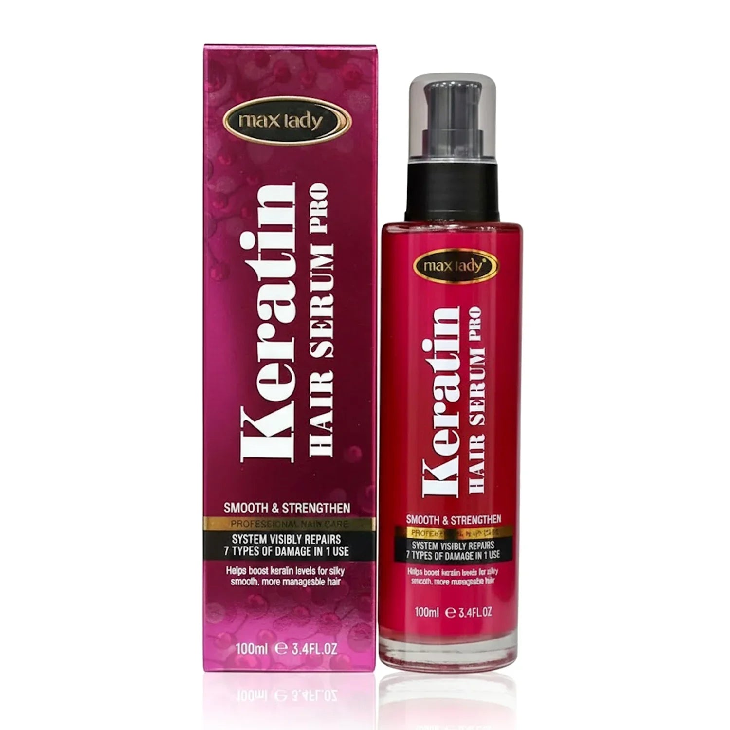 Max Lady Keratin Hair Serum Pro - 100ml (Thailand)