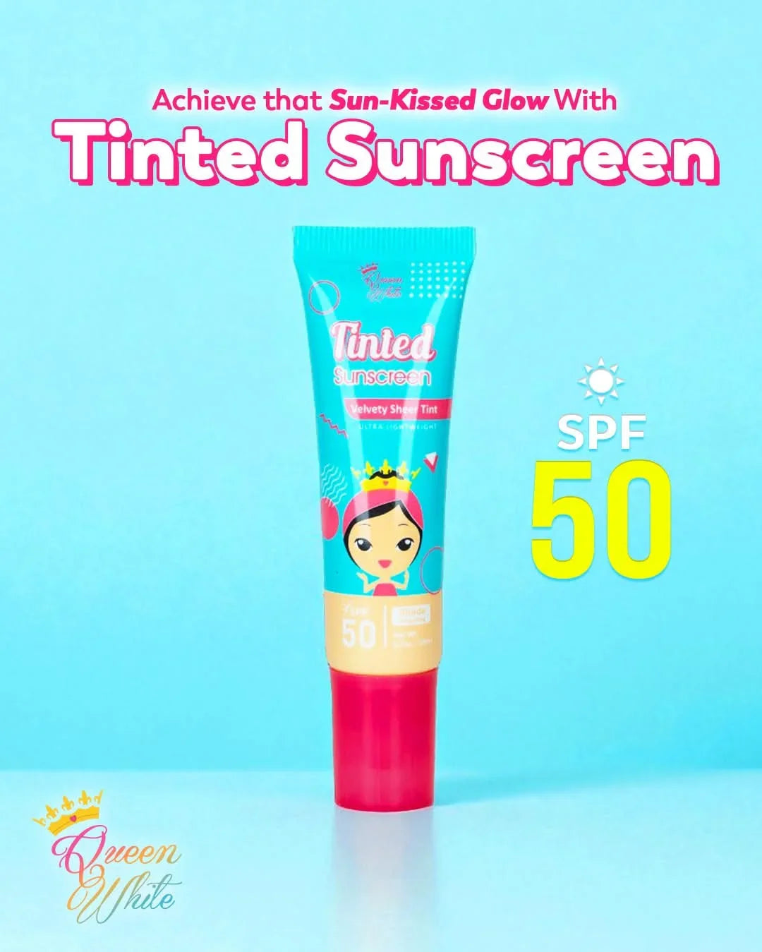 Queen White Tinted Sunscreen SPF50 - 20ml