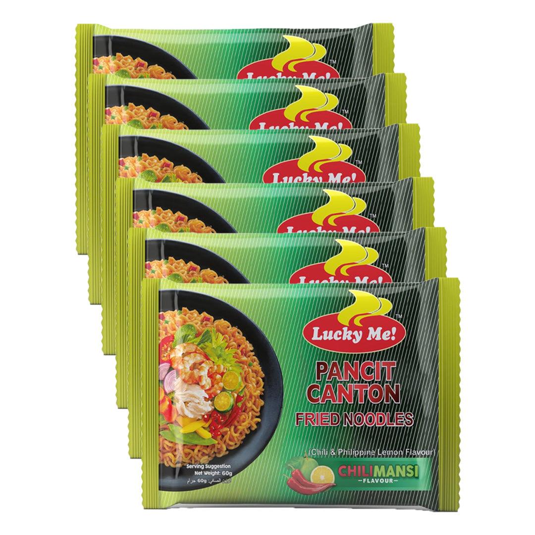 Lucky Me Pancit Canton Chilli Mansi Noodles 60g Pack of 6