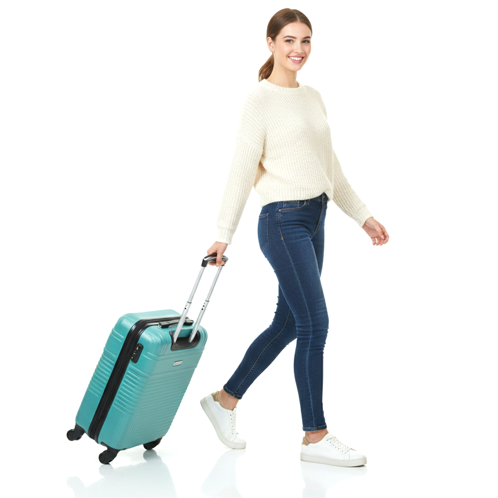 American Flyer Luggage Bag 20 Inch Cabin Size Luggage Trolly - Green