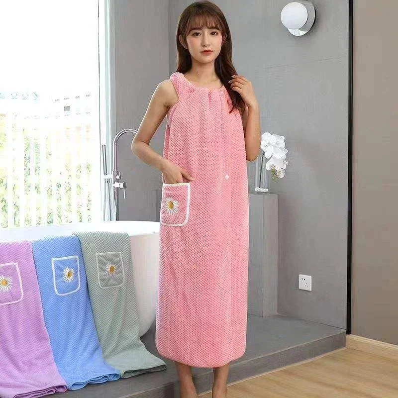 Sleeveless Quick-Dry Wearable Bath Towel