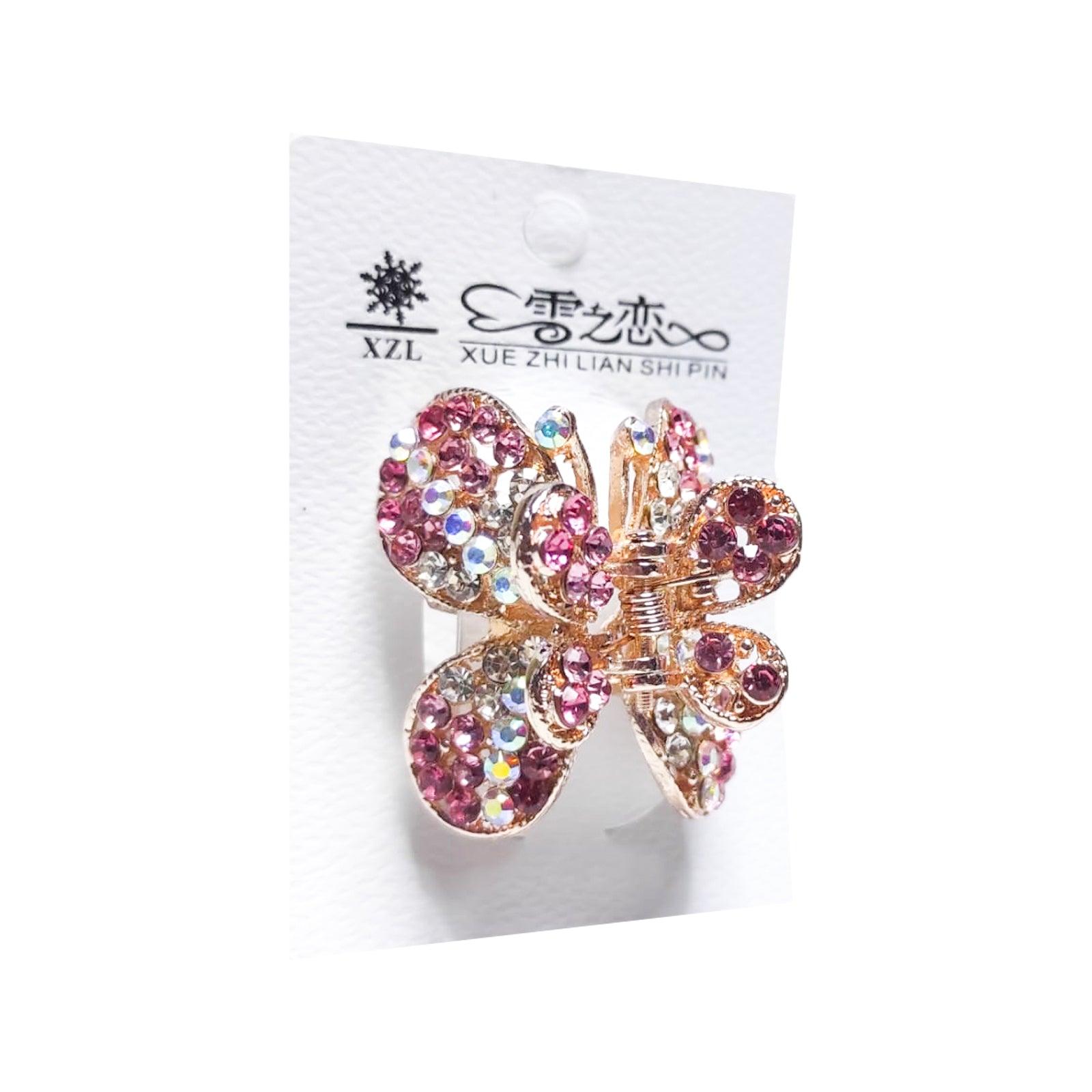 Golden Jewelry Shining Stone Hair Clip - XZL1