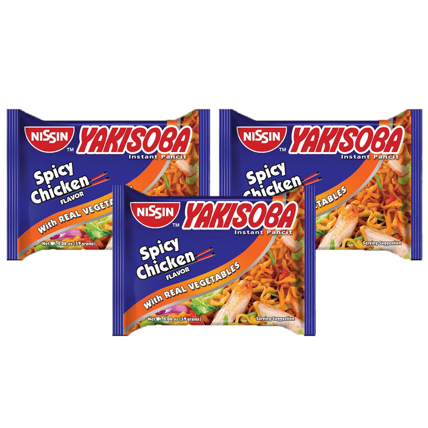 Yakisoba Instant Pancit Spicy Chicken Flavor 59g (2+1) Offer