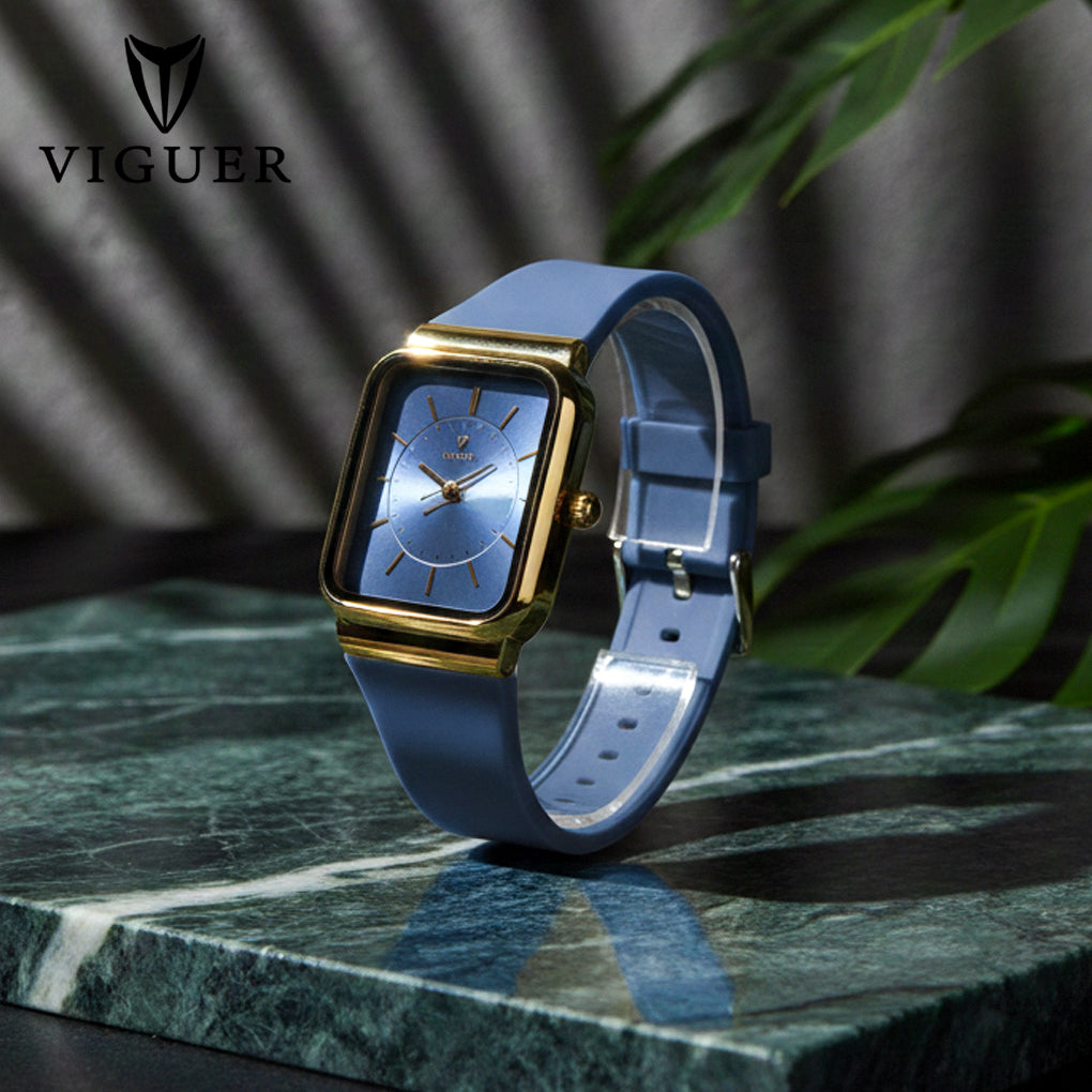 ساعة يد فيجور النسائية التناظرية المقاومة للماء - V1558L