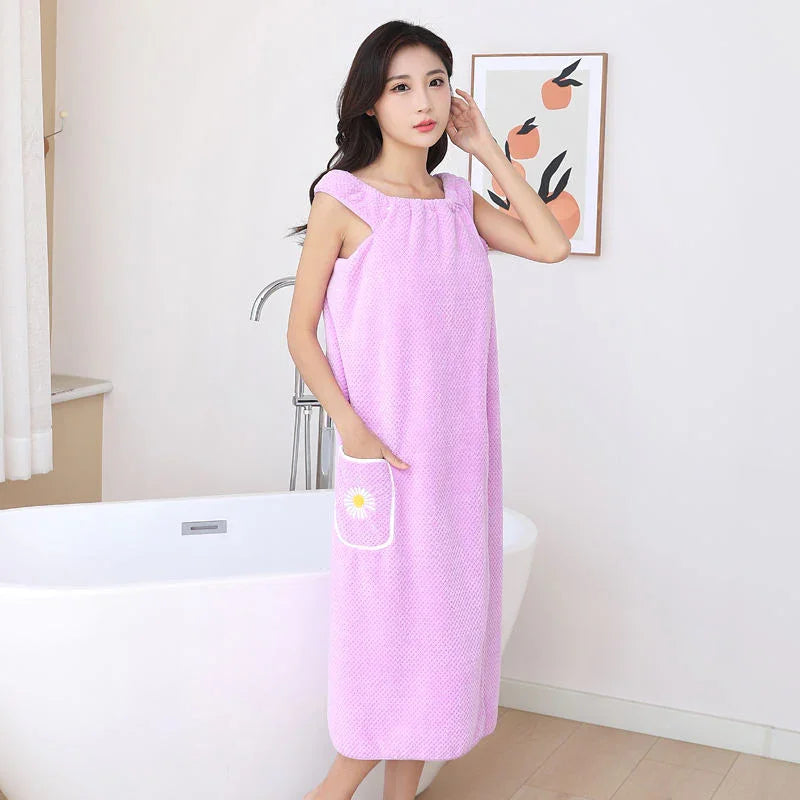 Sleeveless Quick-Dry Wearable Bath Towel