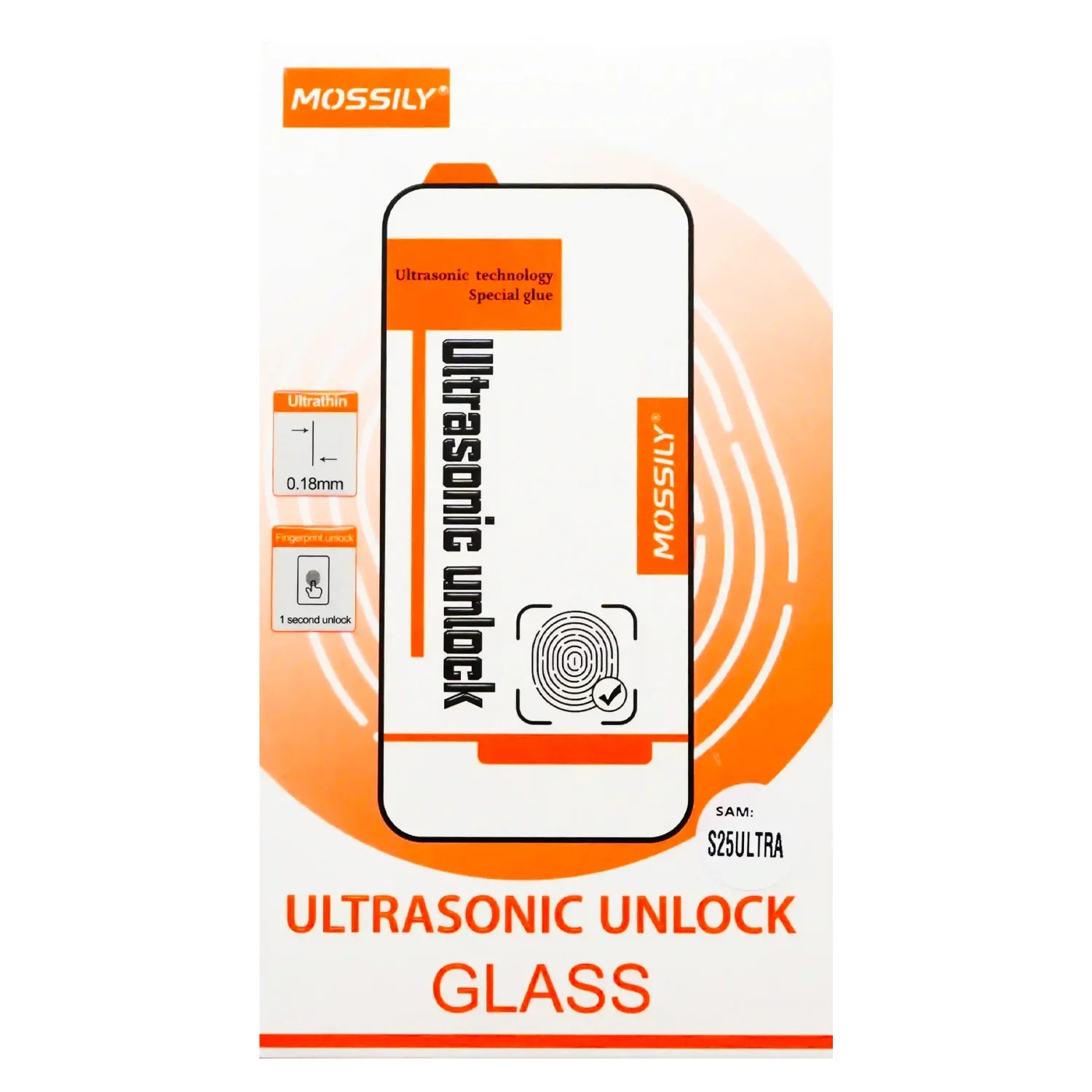 Samsung S25 Ultra Mossily Ultrasonic Unlock Tempered Glass