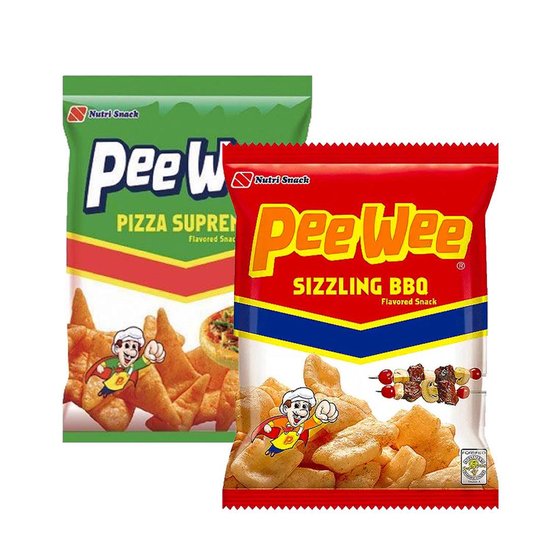 Nutri Snack Pee Wee Sizzling BBQ + Pizza Flavored Snack - 2Pcs × 95g