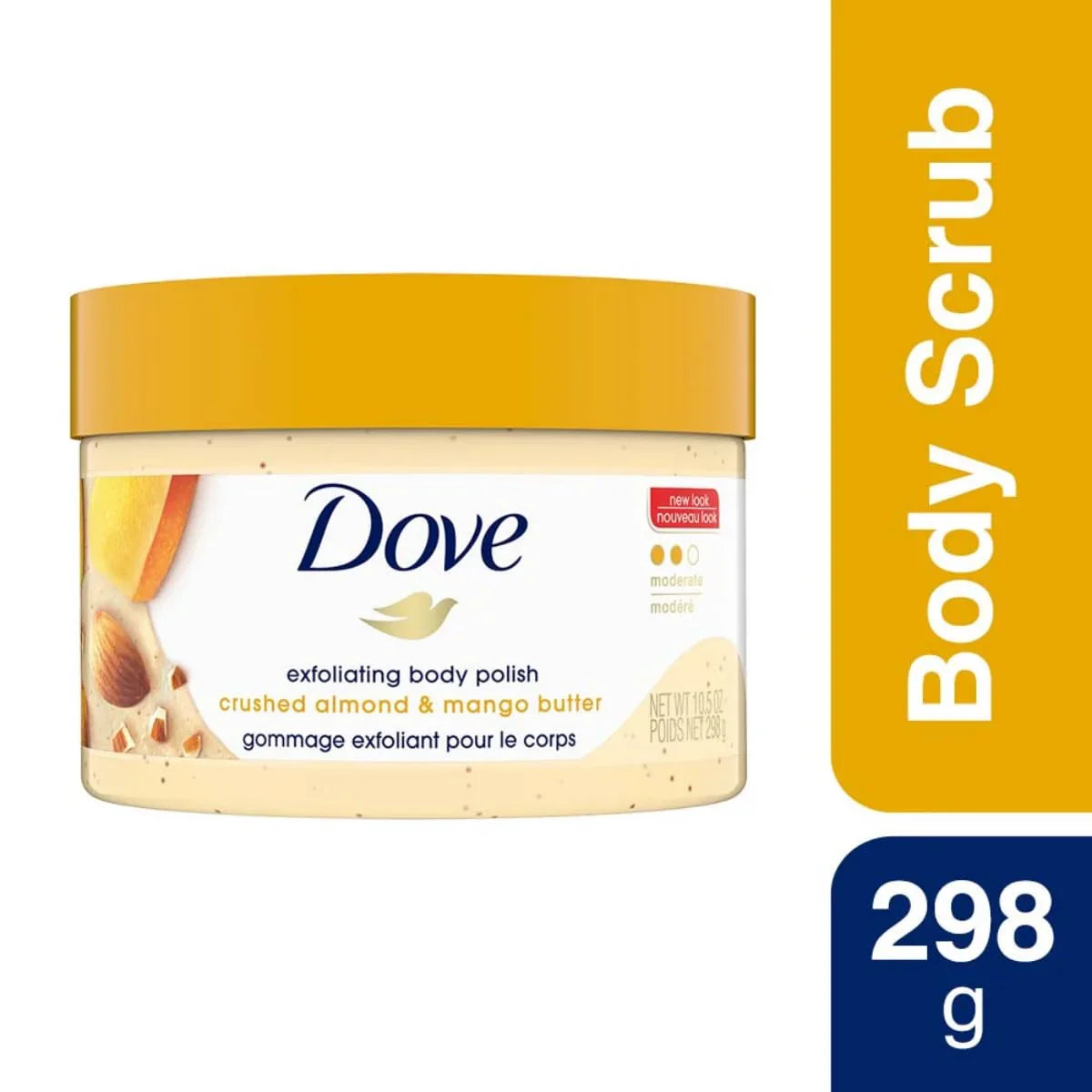 Dove Body Polish Crushed Almond & Mango Butter Scrub - 298g