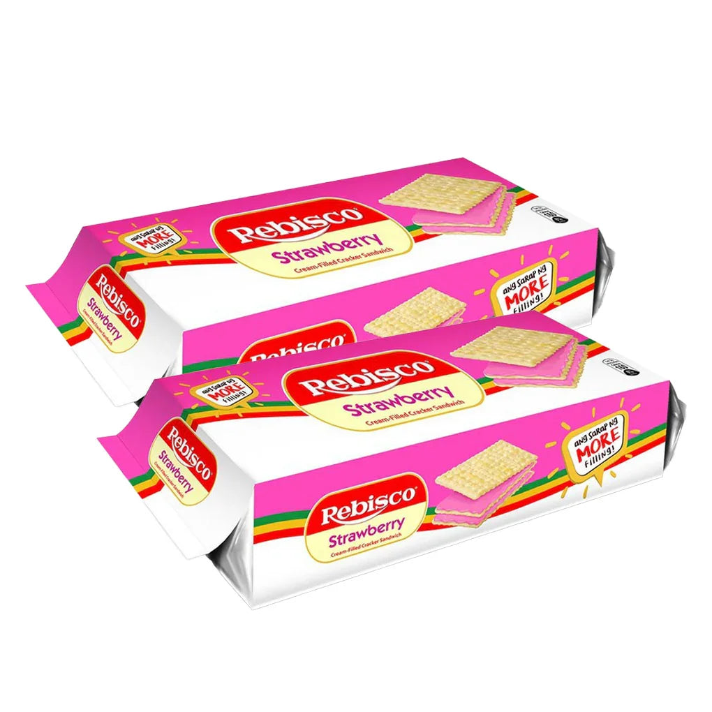 Rebisco Strawberry Filled Cracker Sandwich - 10 x 32g (2Pcs Promo Pack)