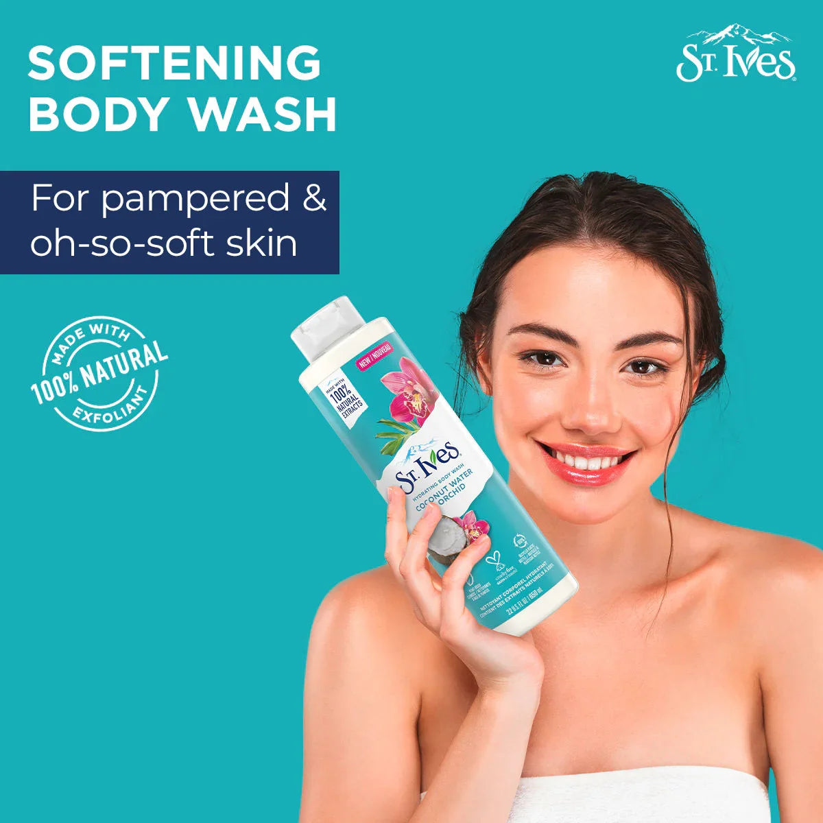 St Ives Coconut Water & Orchid Body Wash - 650ml