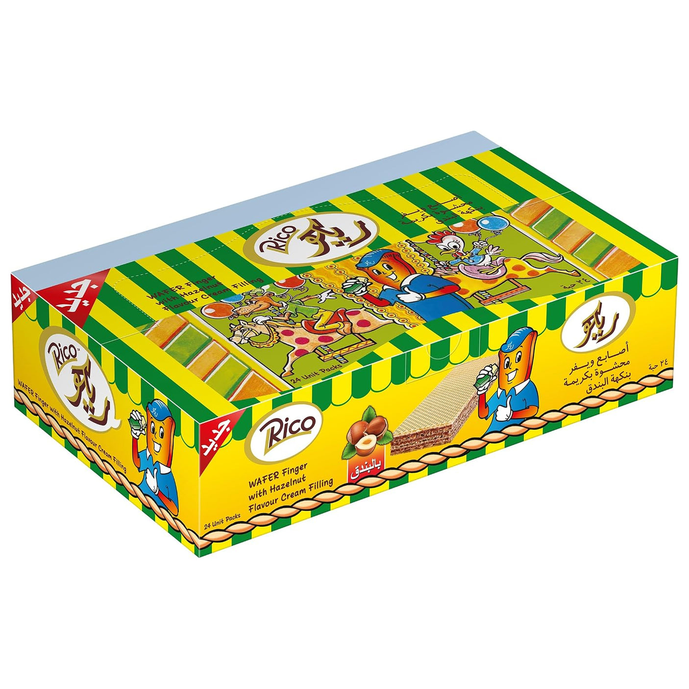Rico Wafer Finger with Hazelnut Cream - 24 × 17.6g