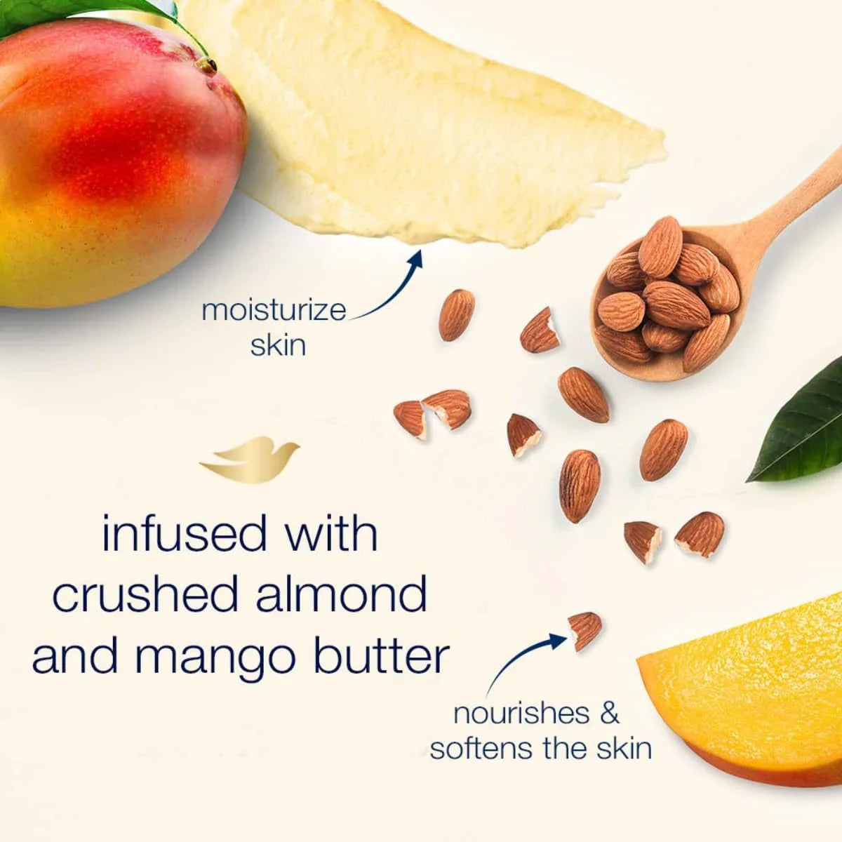 Dove Body Polish Crushed Almond & Mango Butter Scrub - 298g