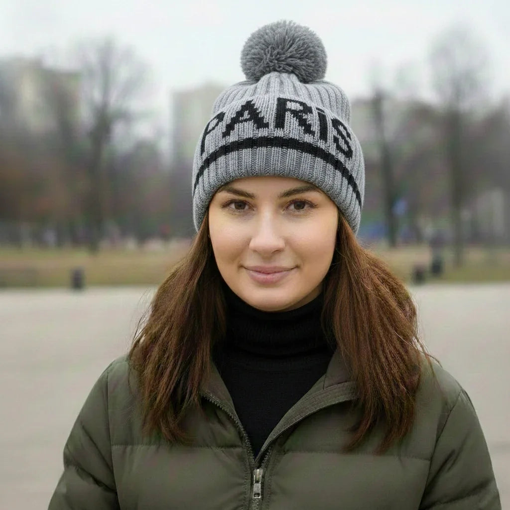 Paris Winter Warm Knit Beanie Hat