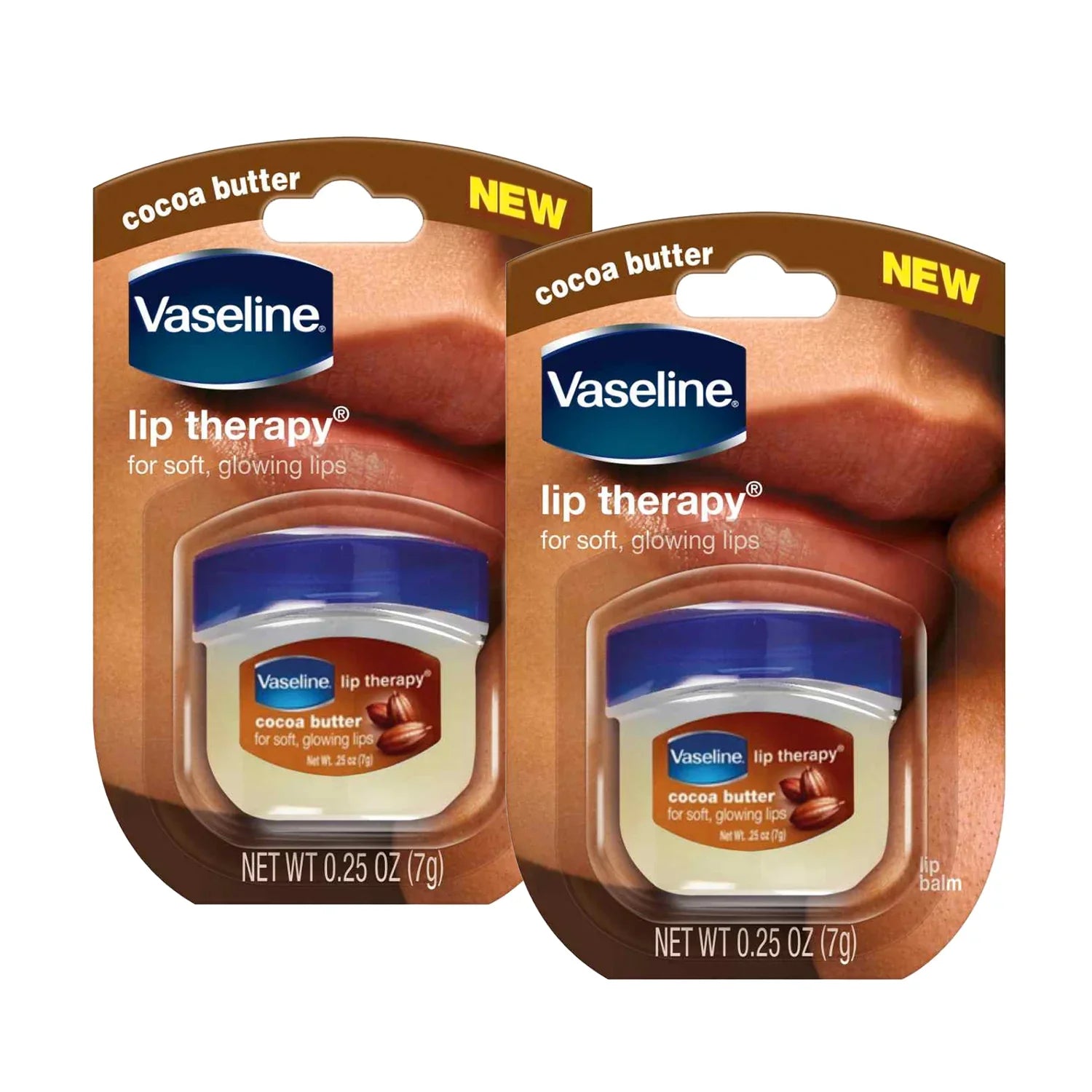 Vaseline Lip Therapy Cocoa Butter - 7g × 2 Pcs (Offer)