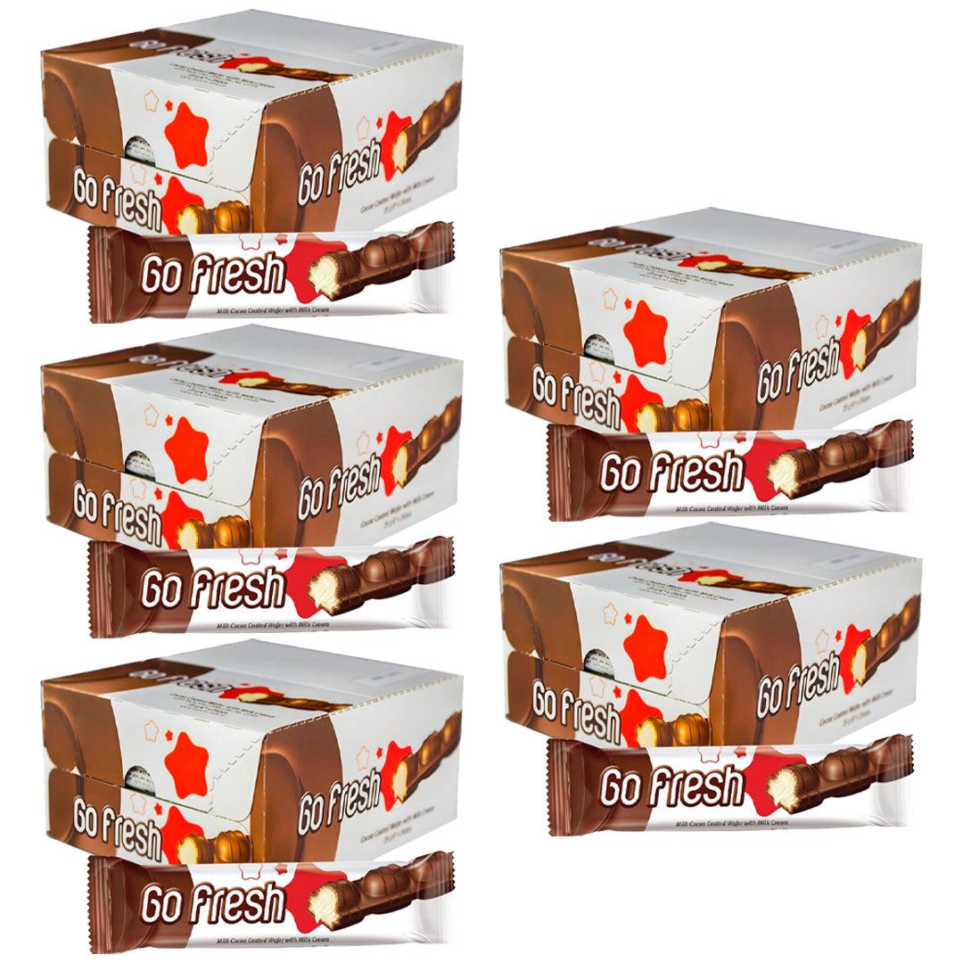 Solen Go Fresh Cocoa Coated Wafer With Milky Cream - 20g x 24Pcs (5 Pcs)