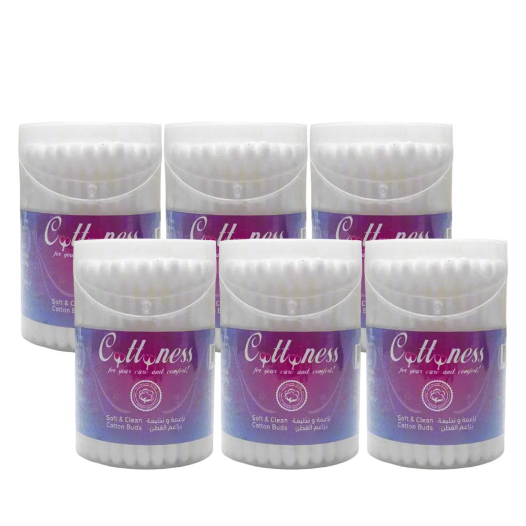 Cottoness Soft & Clean Cotton Buds - 200Pcs × 6