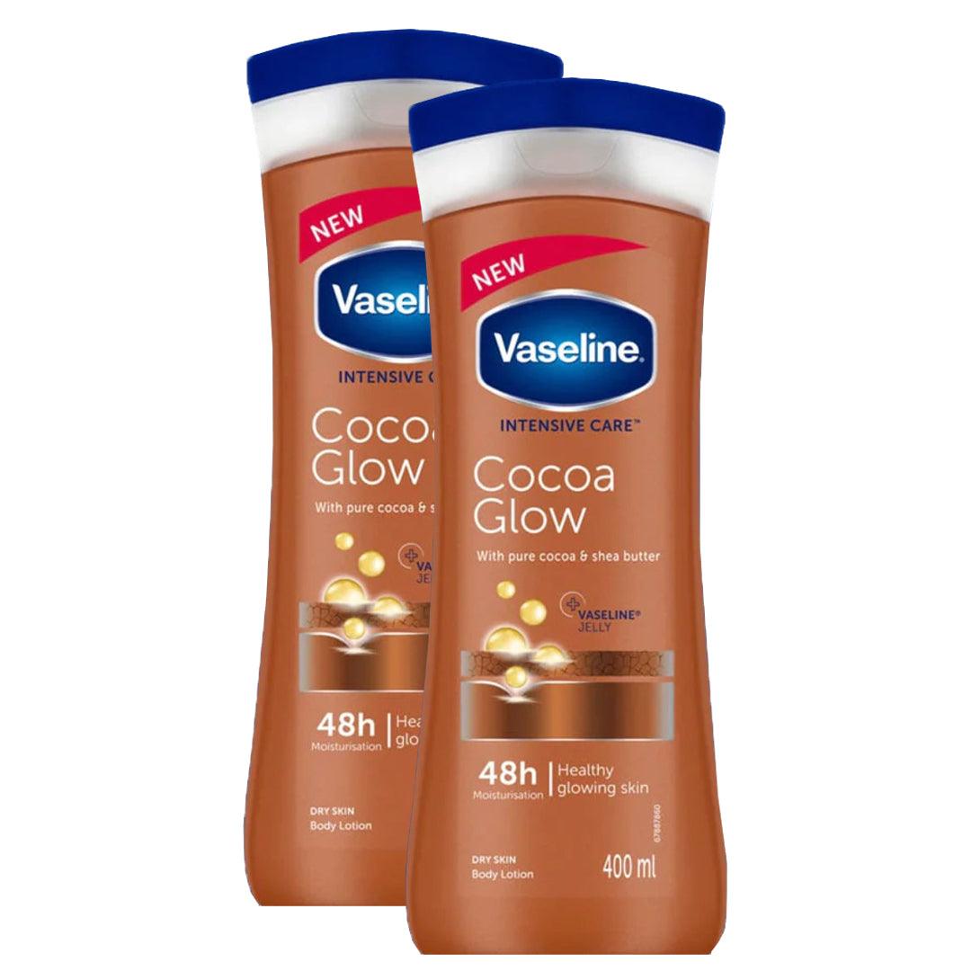 Vaseline Body Lotion Cocoa Glow - 400ml × 2 Pcs