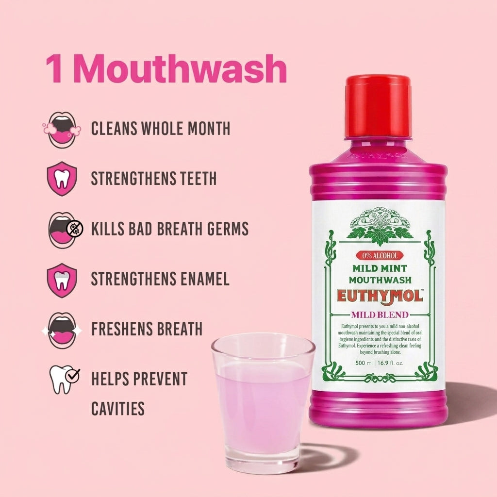 Euthymol Mild Mint Mouth Wash - 500ml