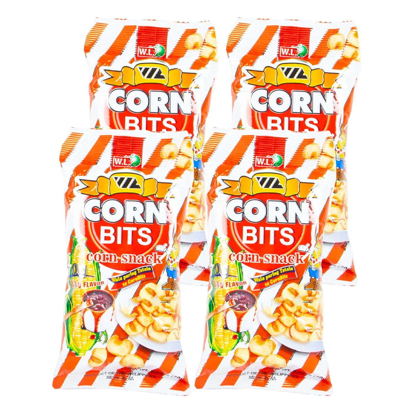 WL Food Corn bits Snack BBQ - 70g × 4 Pcs (Offer)