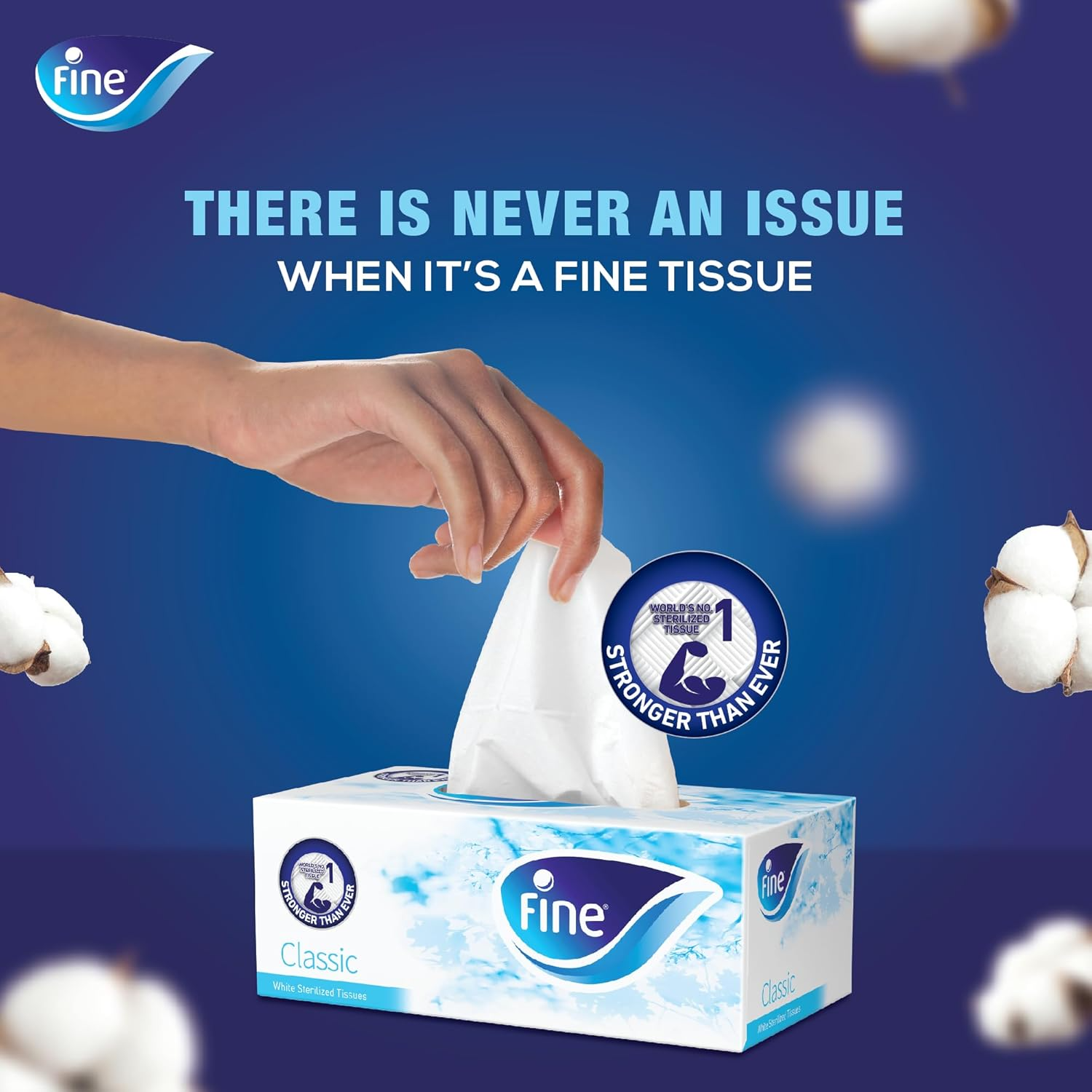 Fine Classic Soft White Tissues - 2 Ply (150 Tissues)