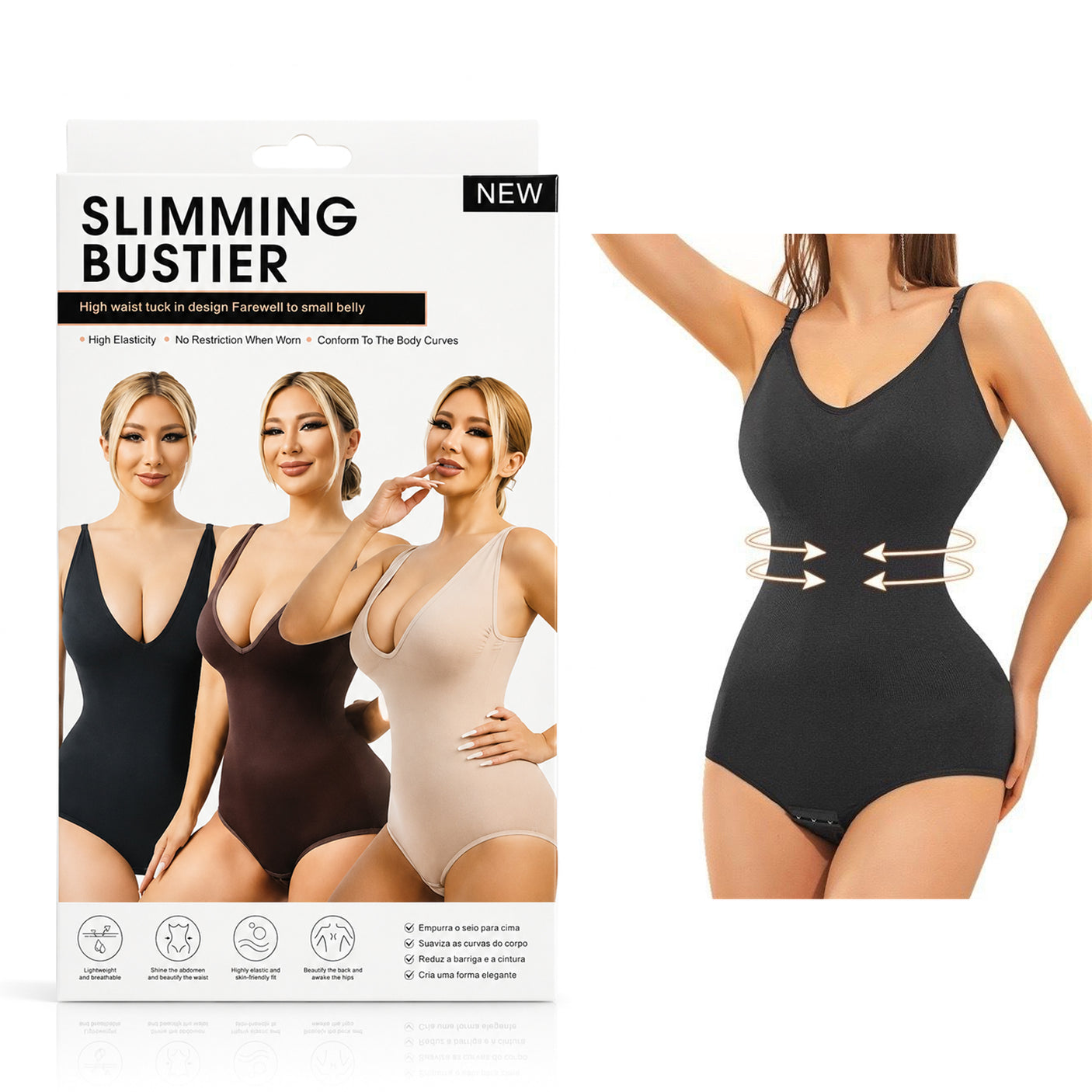 High Waisted Tummy Control Shapewear Seamless Comfort - ABC671