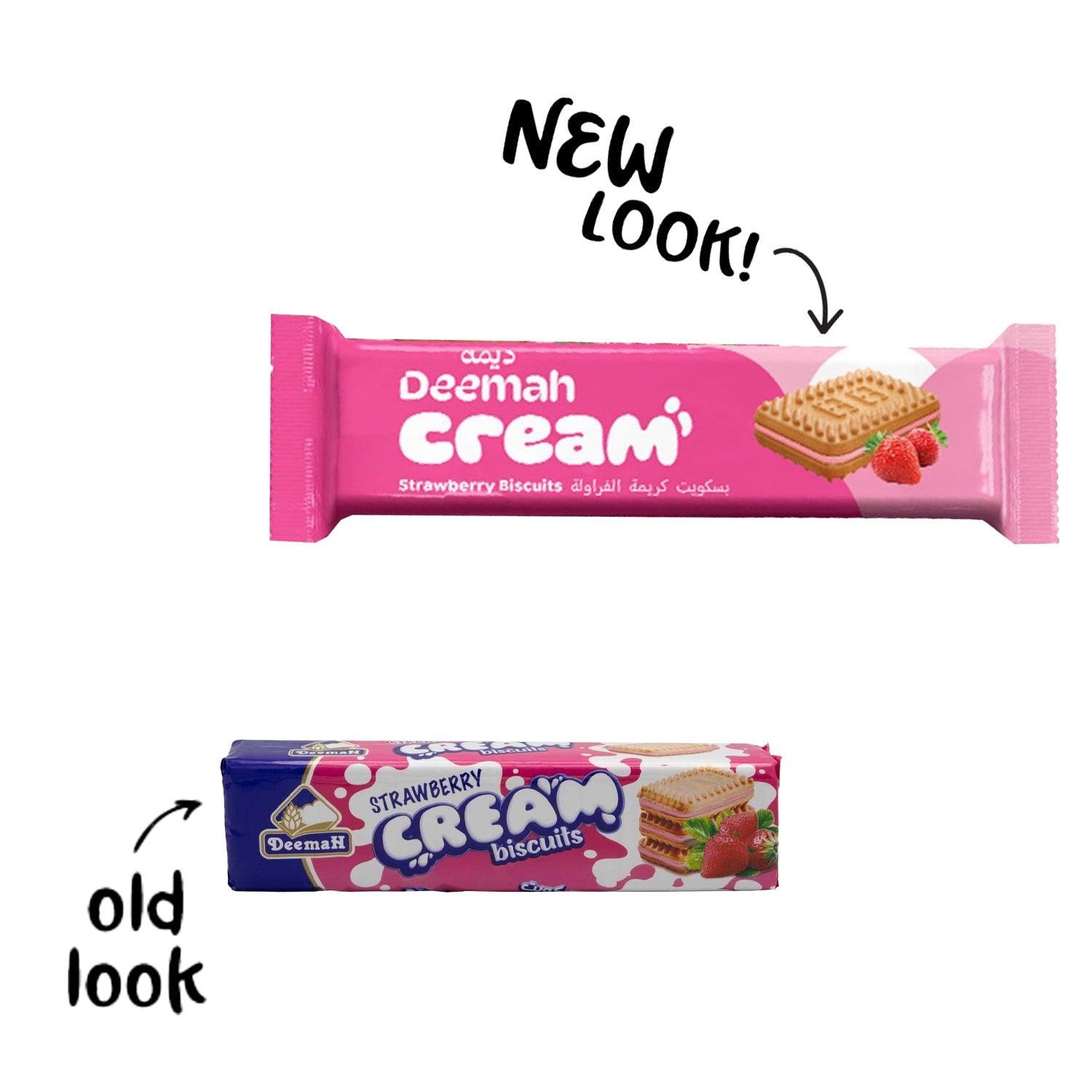 Strawberry Cream Biscuits 75g - Deemah