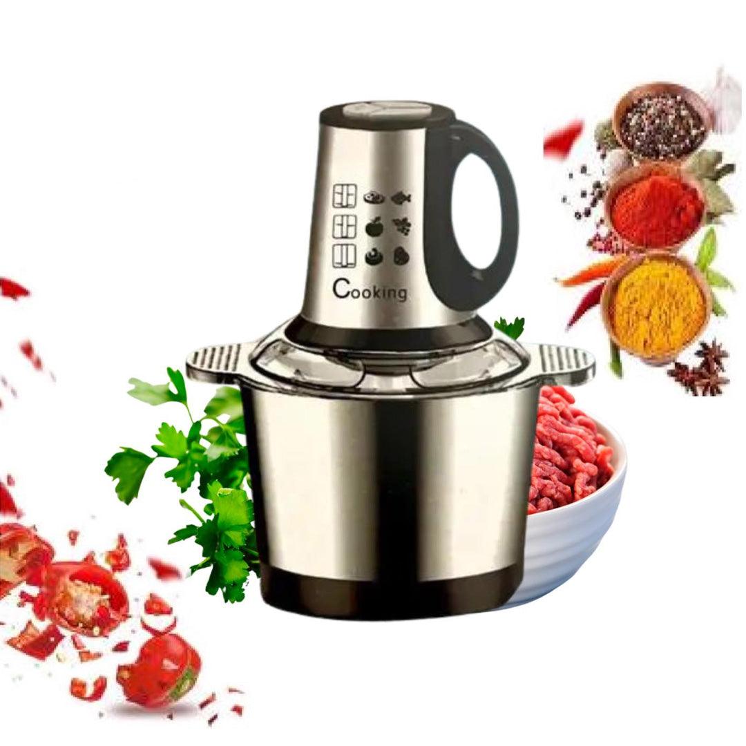 Food Processor Stainless Steel Meat Blender Food Chopper - 3L
