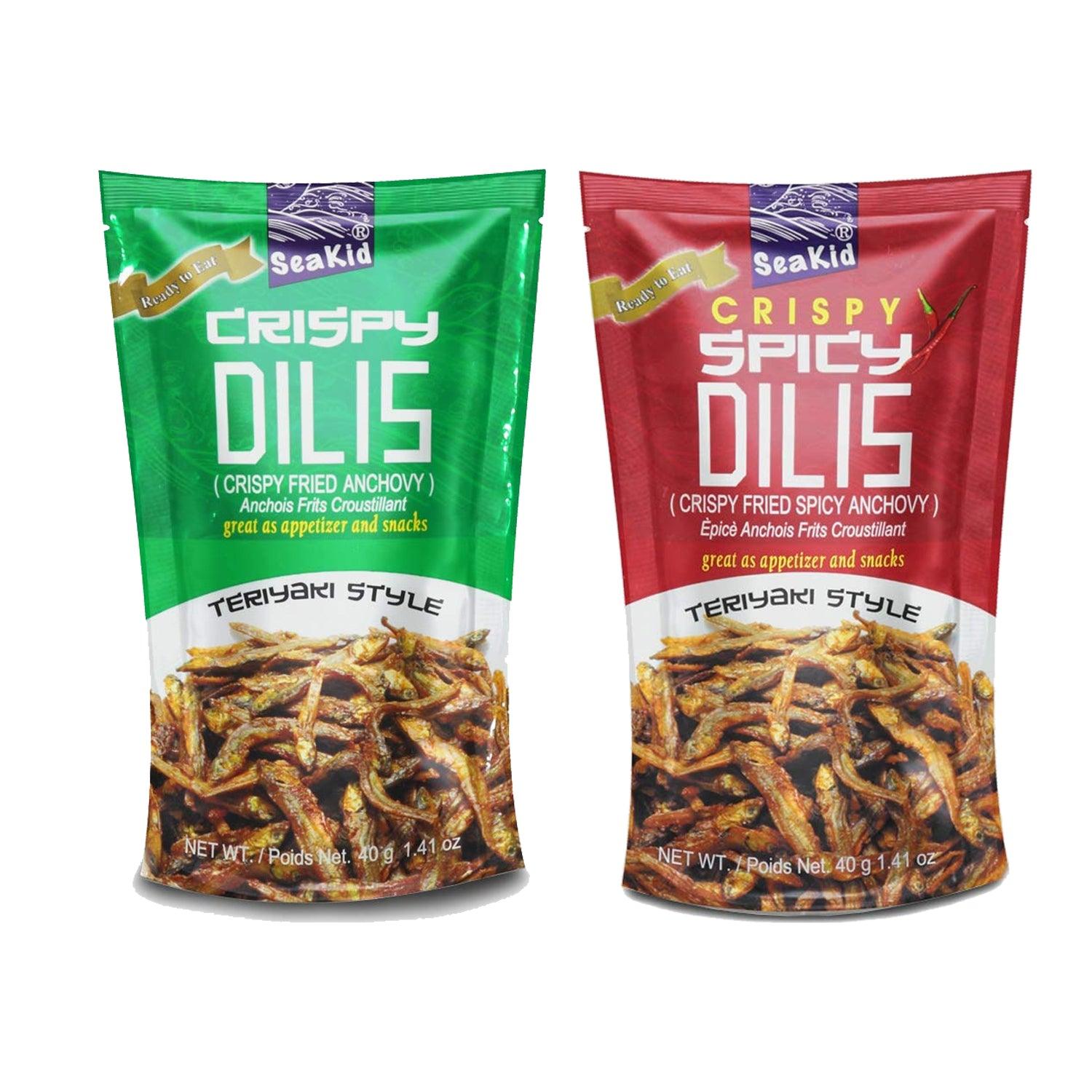 Seakid Crispy + Spicy Dilis In Teriyaki Style - 40g × 2Pcs