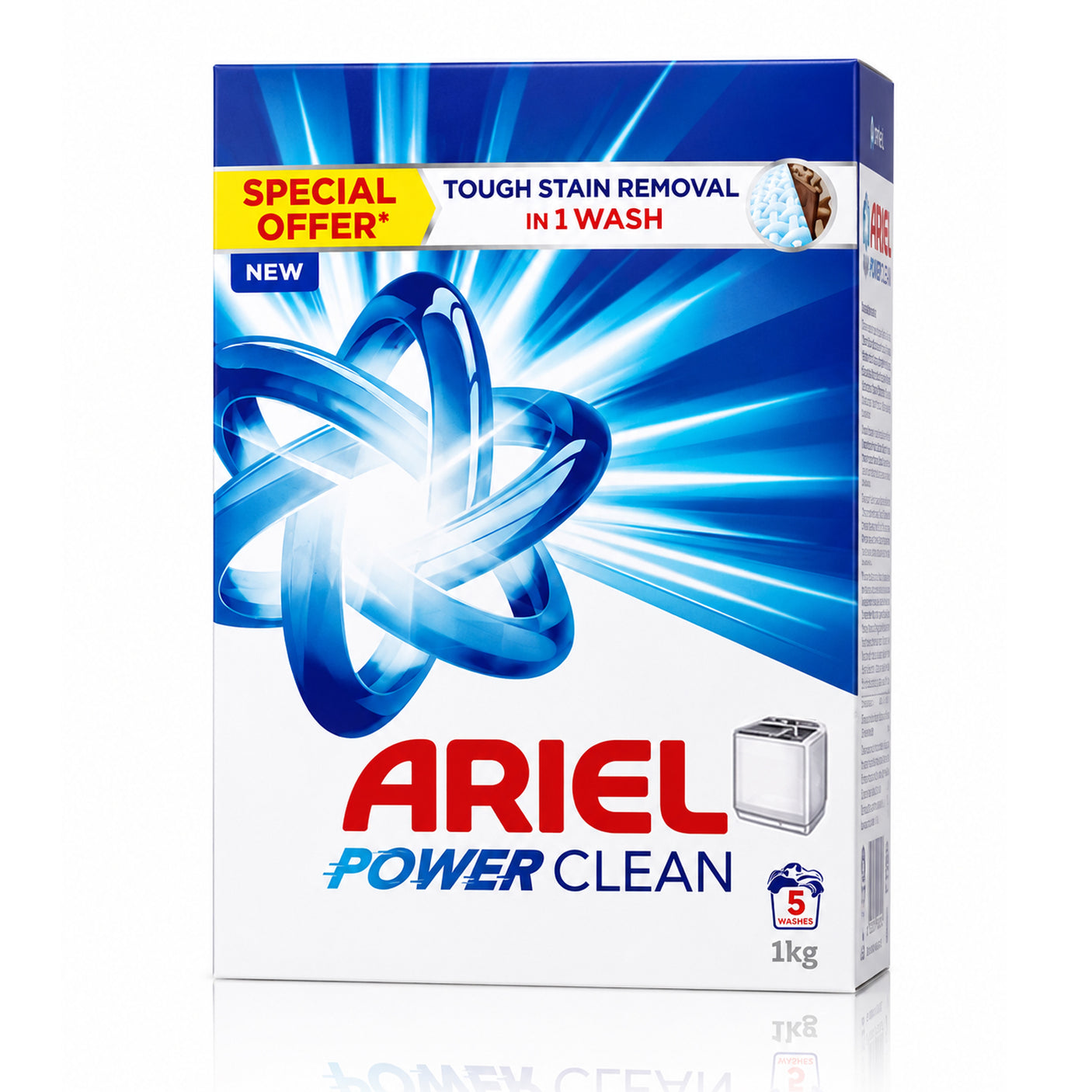 Ariel Tough Stain Removal Detergent Powder - 1Kg