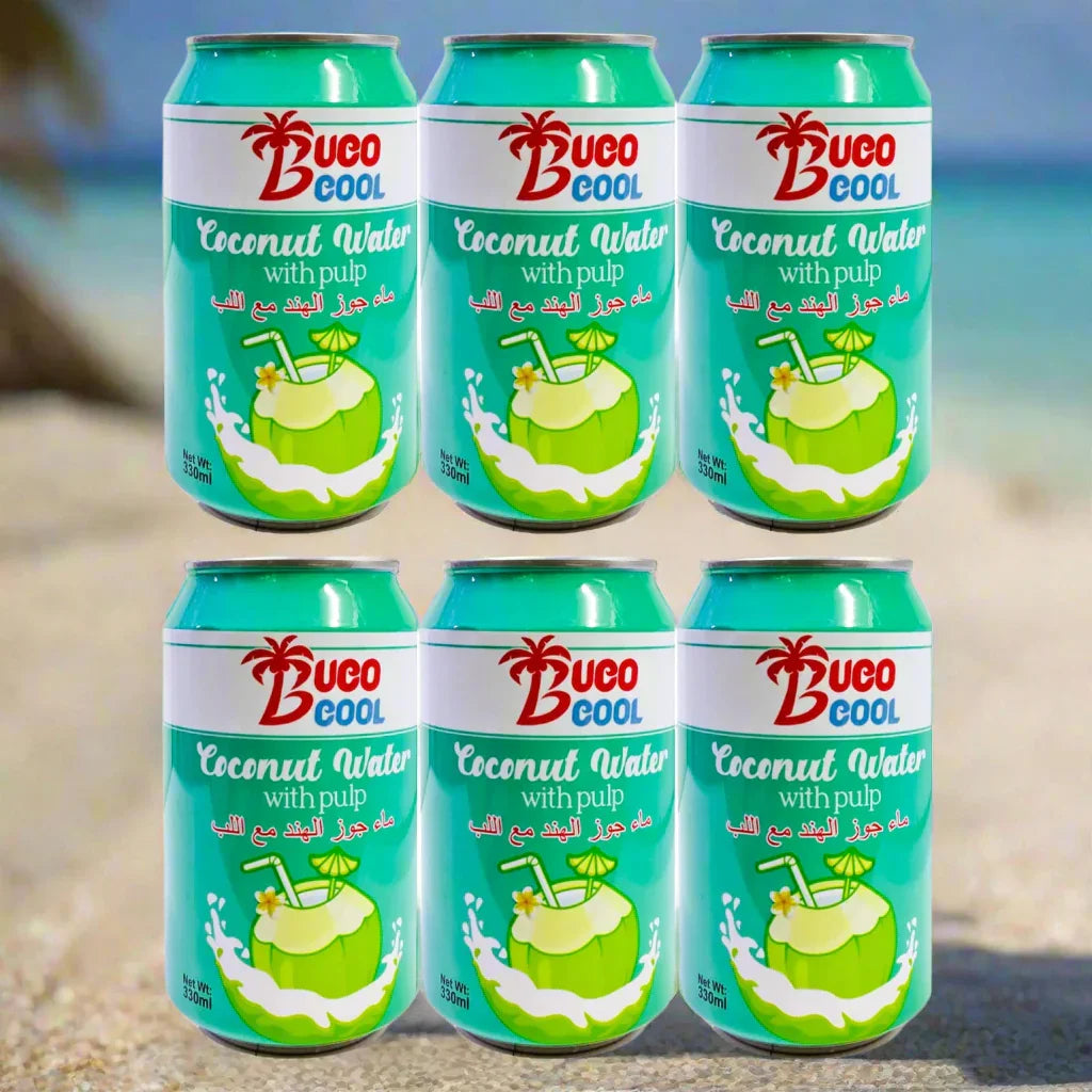 Buco Cool Coconut Water With Pulp - 330ml × 6Pcs