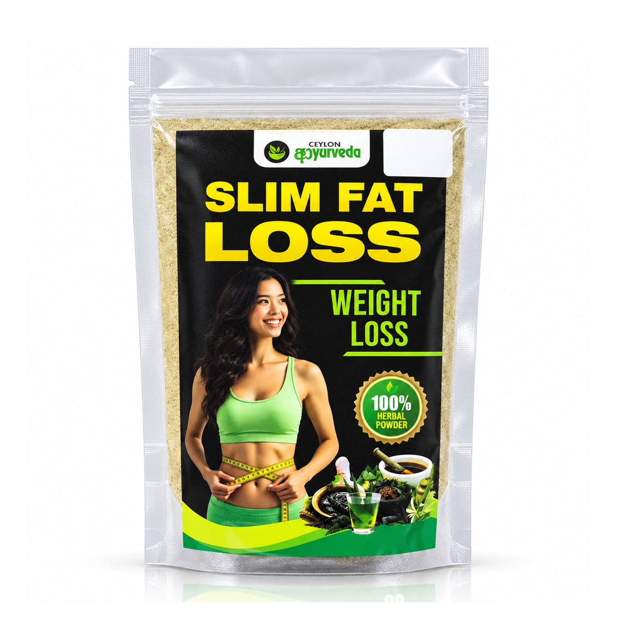 Ceylon Ayurveda Slim Fat Loss Herbal Powder - 80g