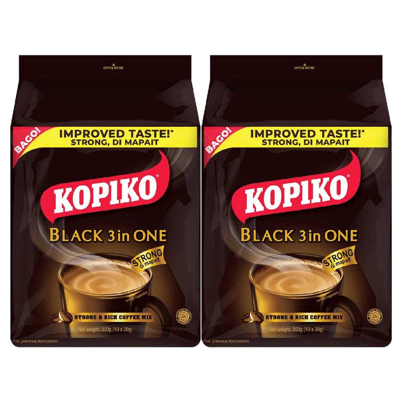 Kopiko Black 3 in 1 Strong & Rich Coffee Mix - 10x30g (1+1) Offer