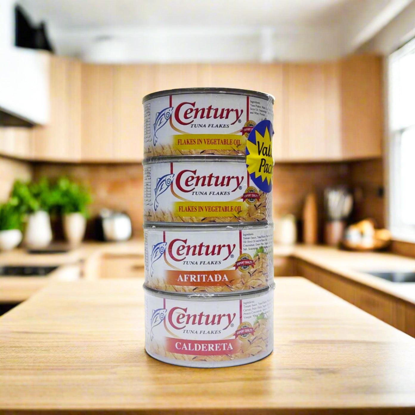 Century Tuna 2 Flakes In Vegetable Oil +1 Afritada +1 Caldereta 180gm Value Pack