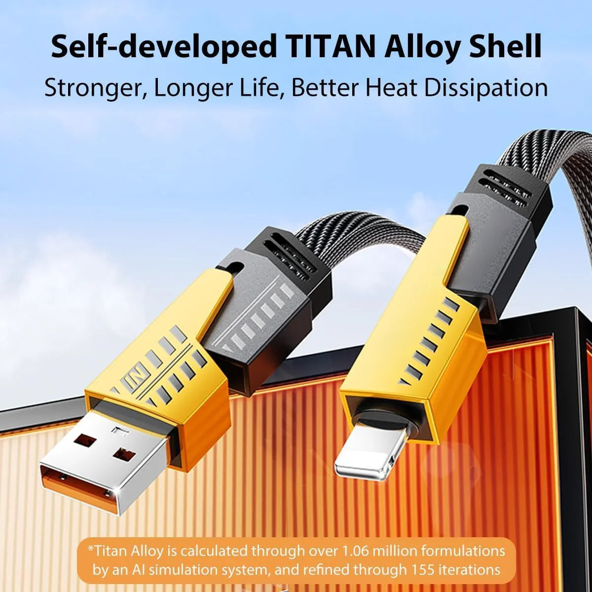 Hitage 80W 4 in 1 Fast Charging Braided Cable WB-97