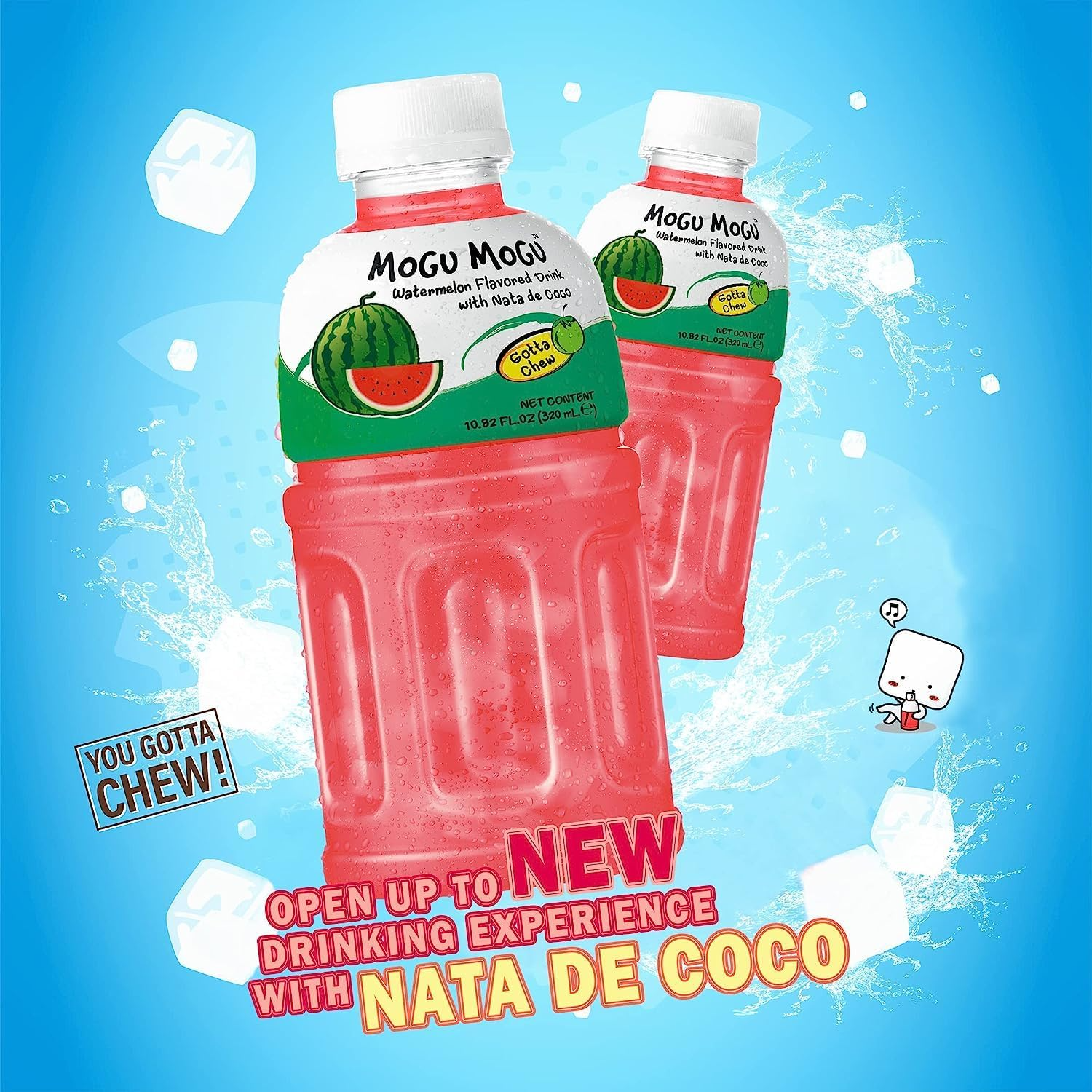 Mogu Mogu Watermelon Juice With Nata De Coco - 320ml