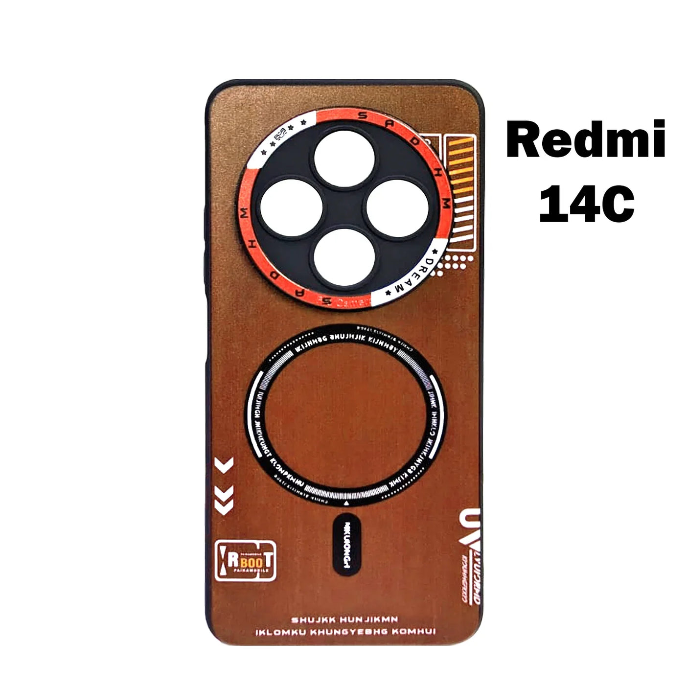 حافظة ريدمي 14C جذر النص Redmi 14C جذر النص حافظة أزياء عالية الجودة