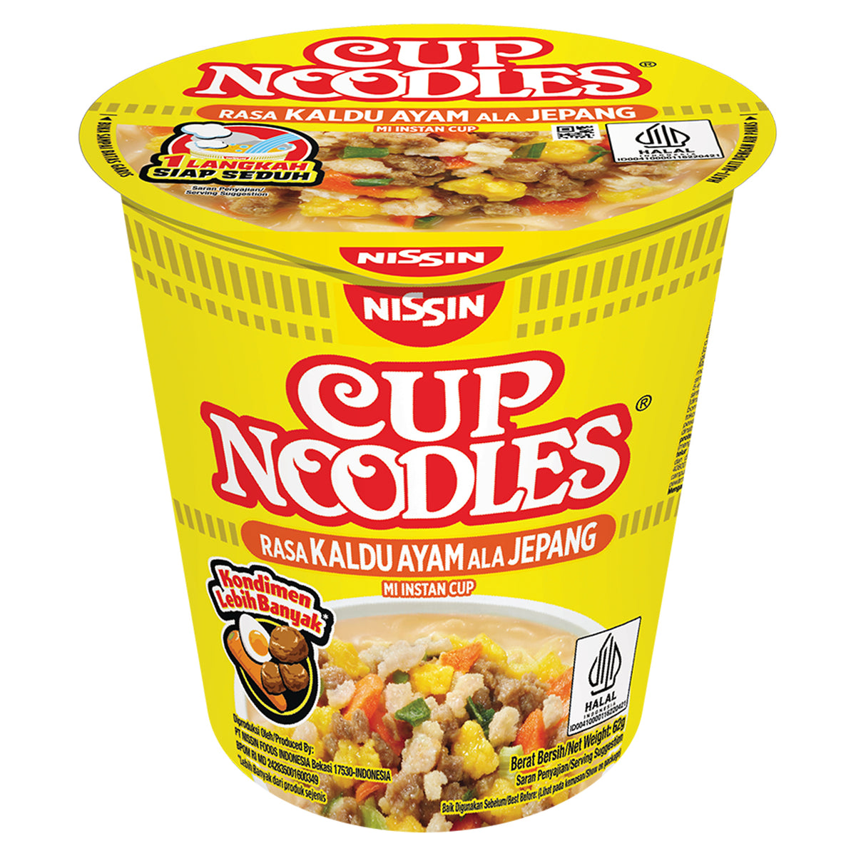 Nissin Japanese Style Chicken Instant Cup Noodles - 62g