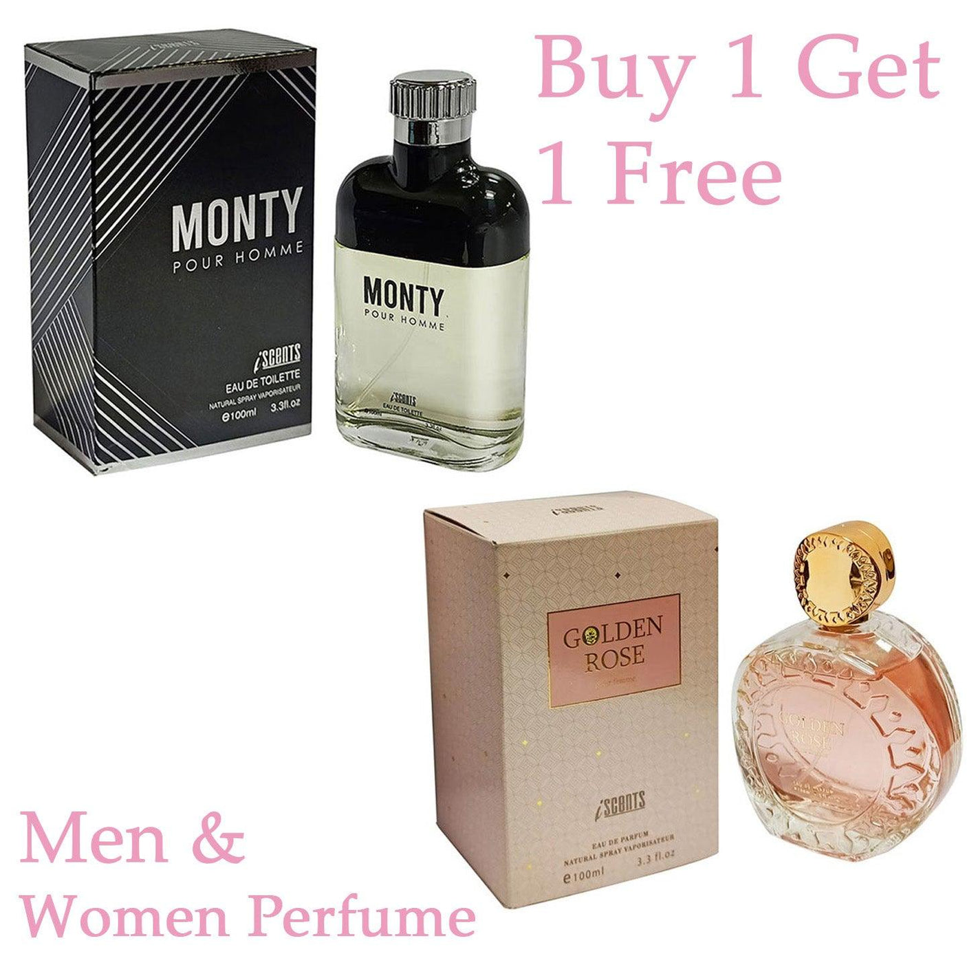 عطور مونتي بور أوم وجولدن روز بور فيم 1+1 PR-34
